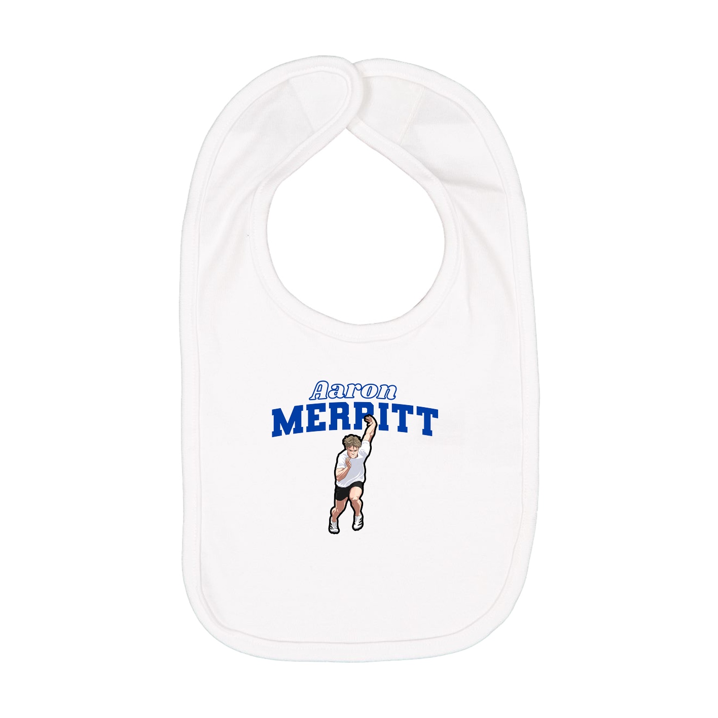 Infant Bib — Name Arch in White