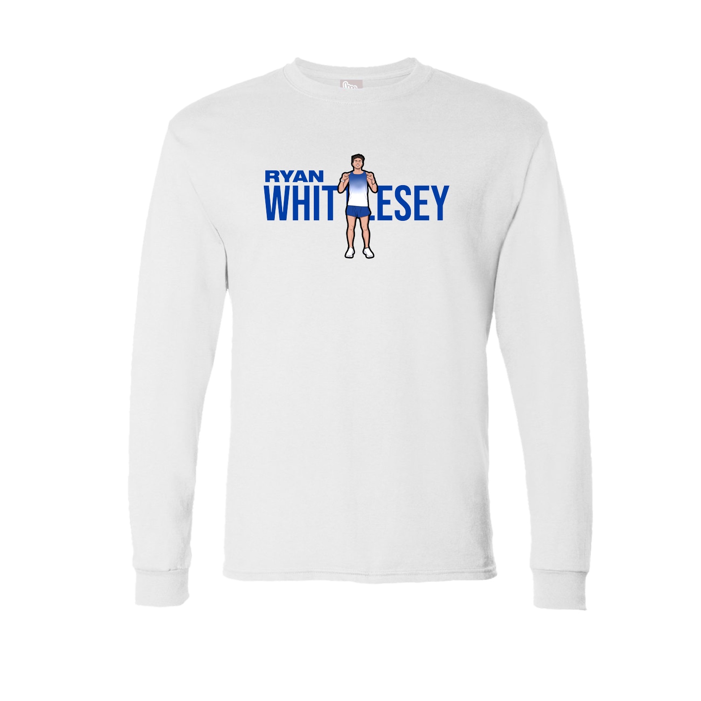 Long Sleeve Tee — Player Name in White