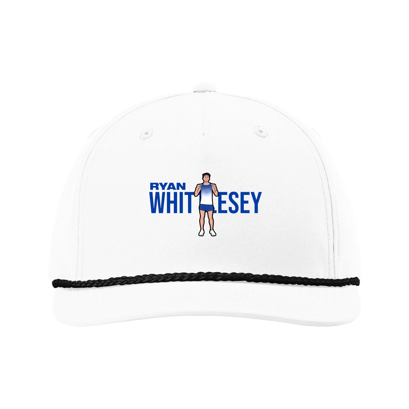Five-Panel Classic Rope Cap — Player Name in White