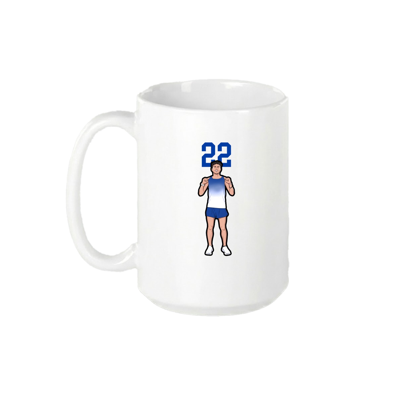 15oz Coffee Mug — Number Top in White