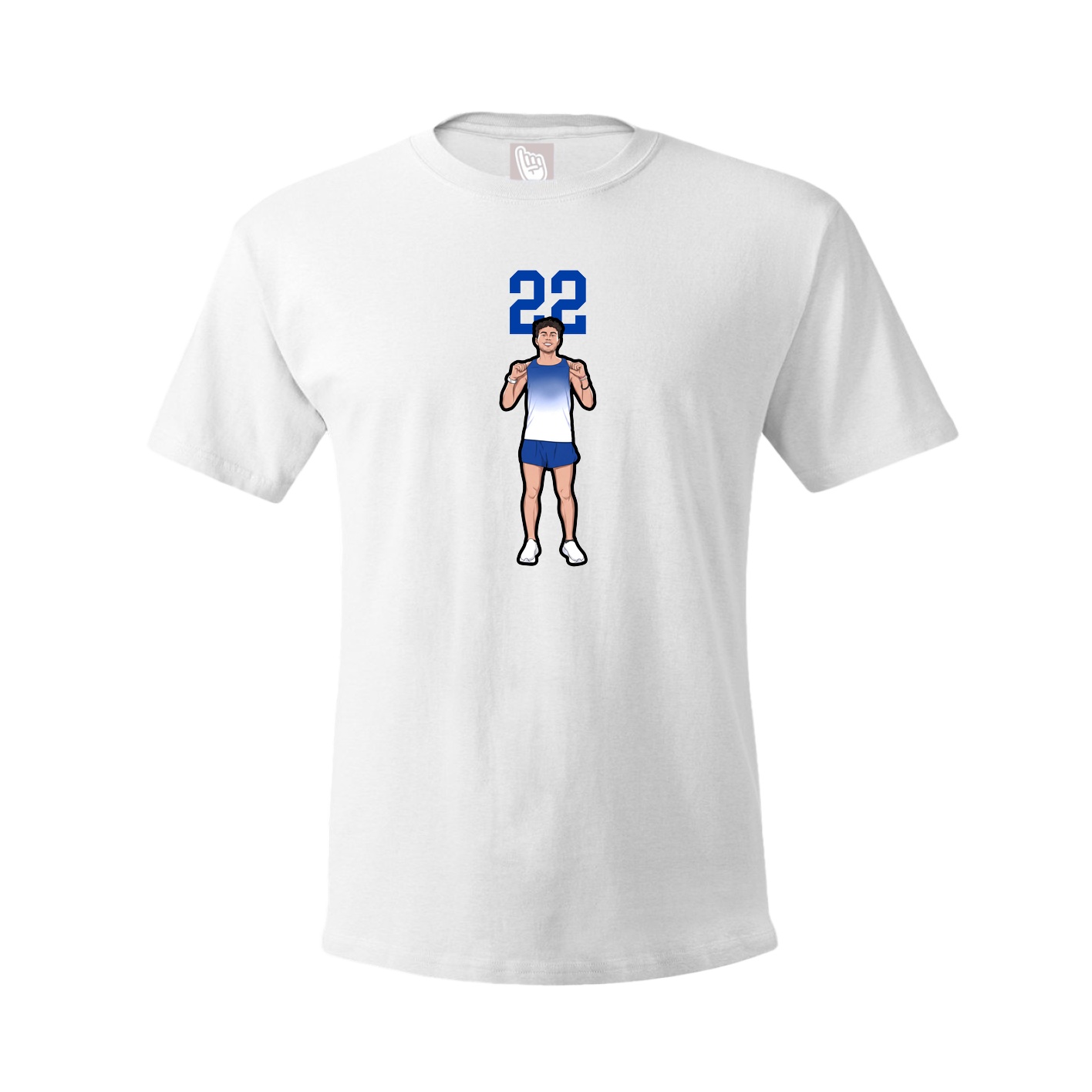 Youth Tee — Number Top in White