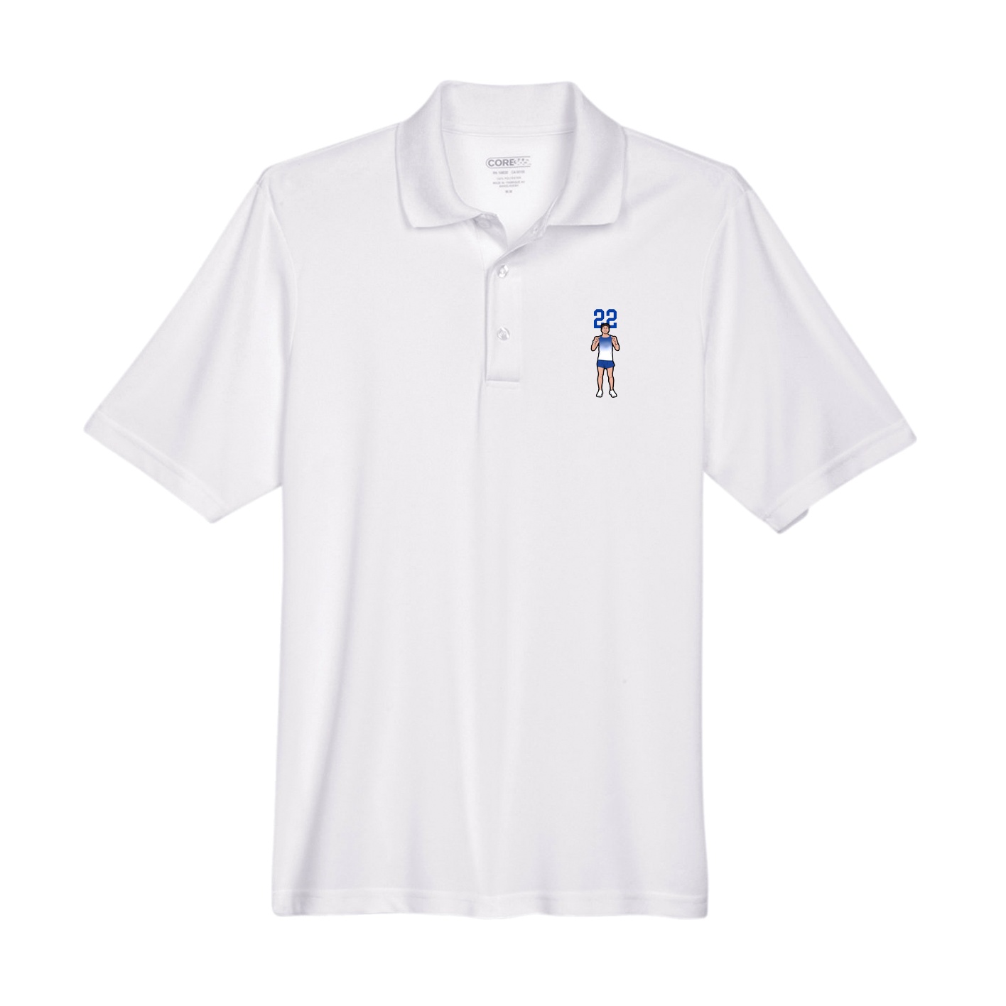 Performance Polo — Number Top in White