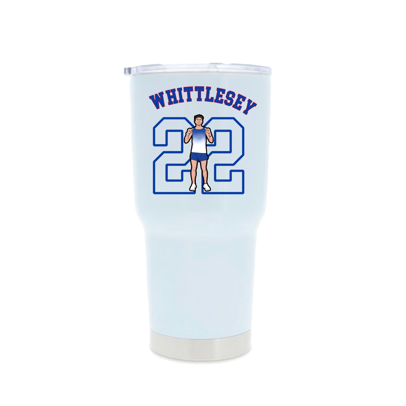 30oz Stainless Steel Tumbler — Shirsey Arch in White