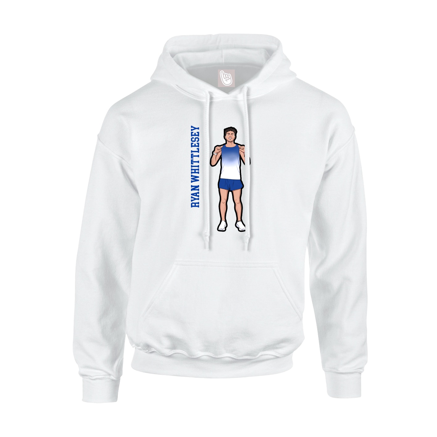 Hoodie — Name Vertical in White
