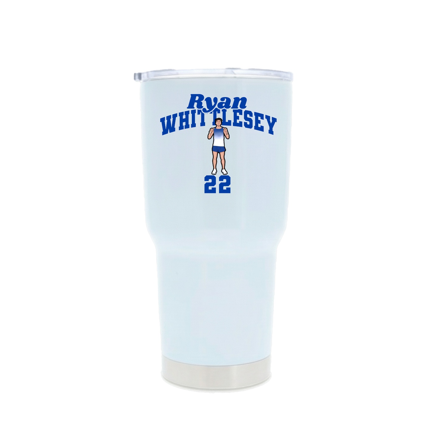 30oz Stainless Steel Tumbler — Signature Arch in White