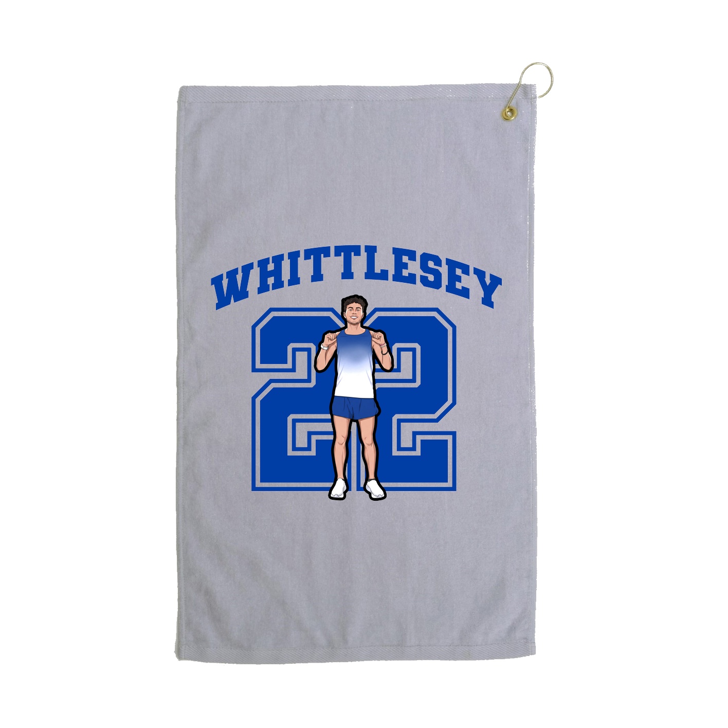 Golf Towel — Number in Grey