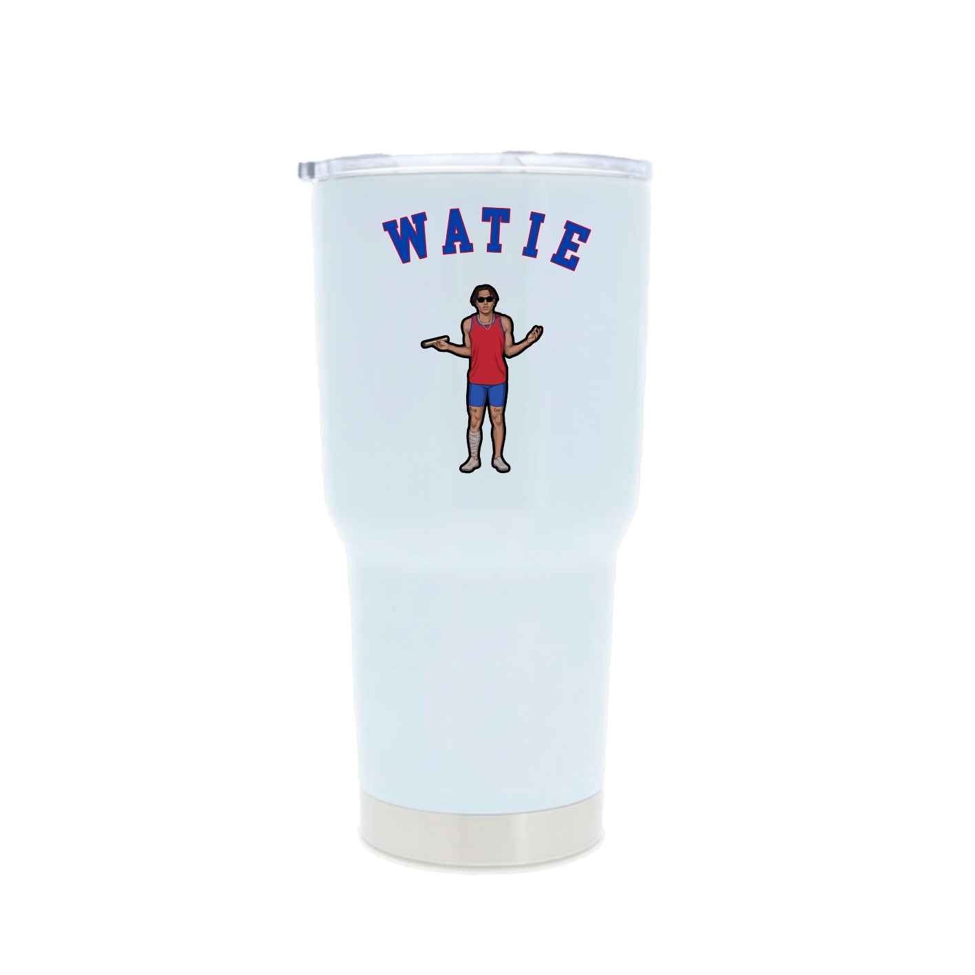 30oz Stainless Steel Tumbler — Shirsey Arch in White