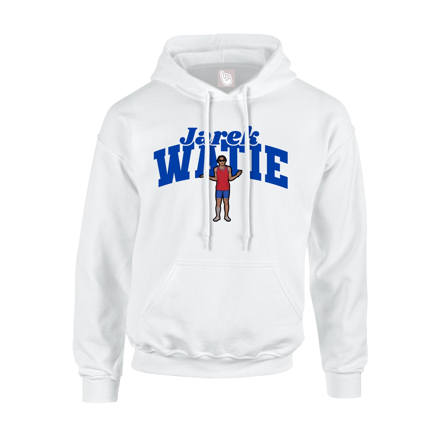 Youth Hoodie — Signature Arch in White