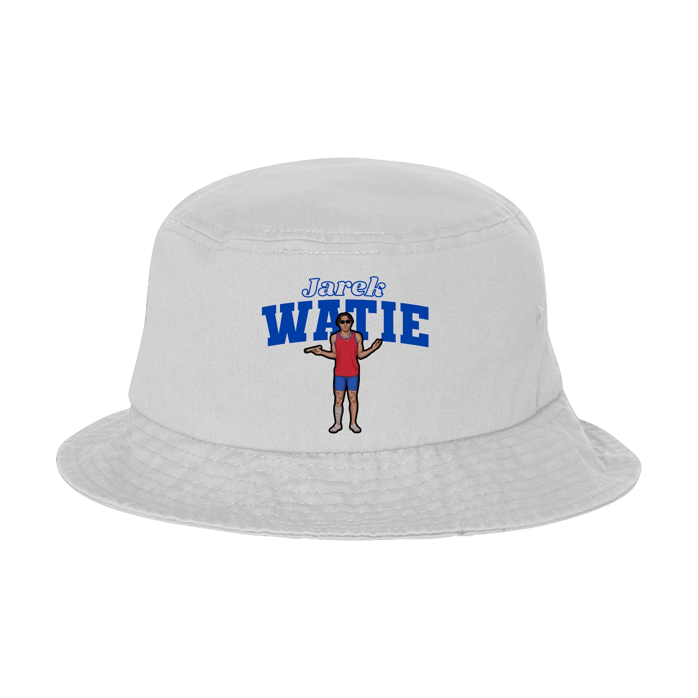 Bucket Cap — Name Arch in White