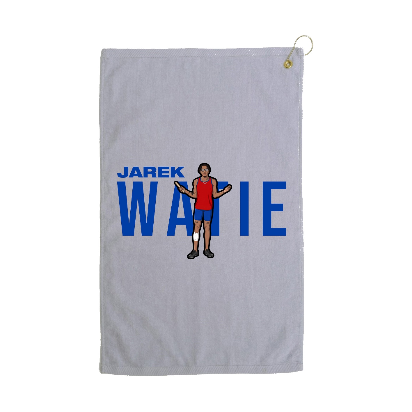 Golf Towel — Player Name in Grey