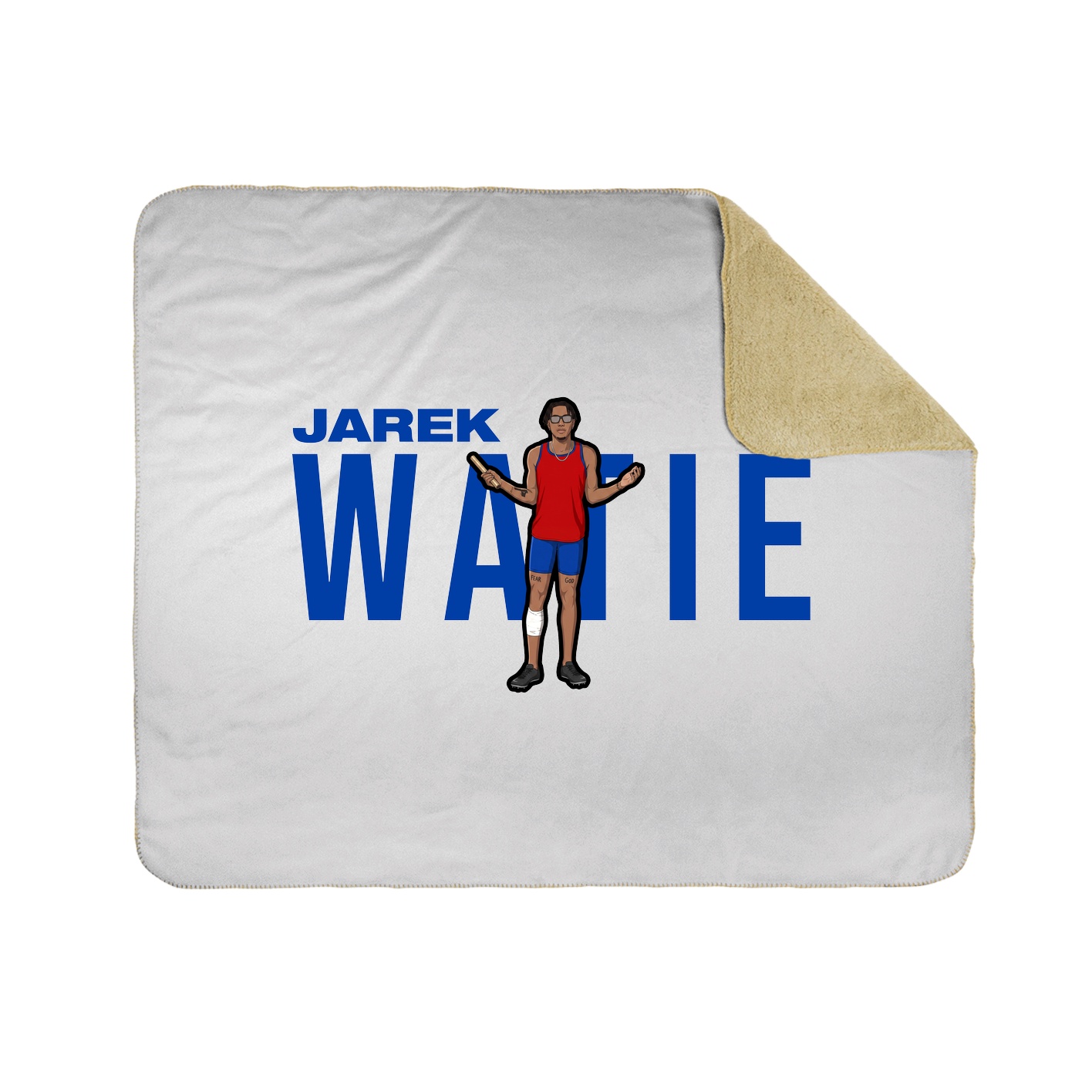 Throw Blanket — Player Name in White