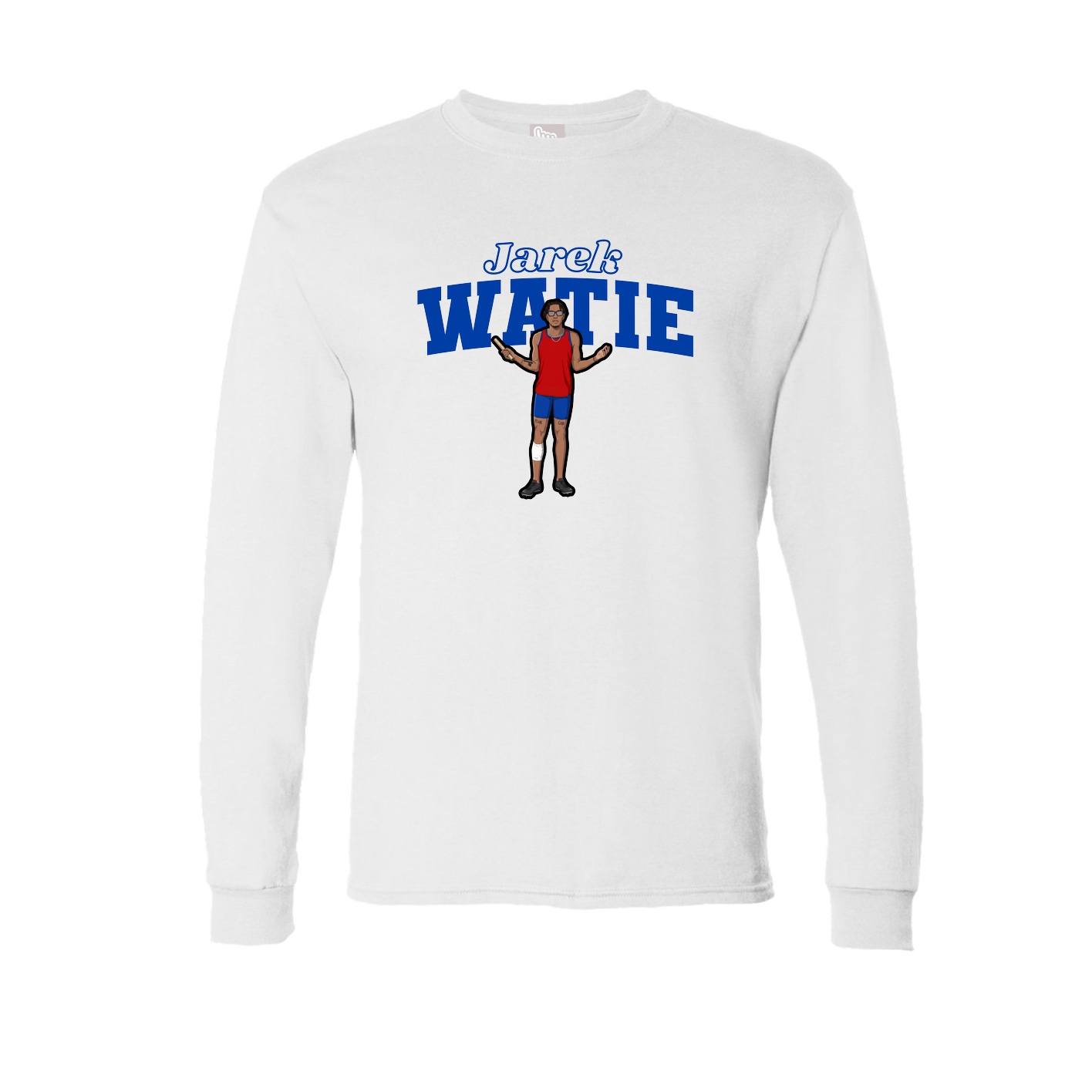 Long Sleeve Tee — Name Arch in White
