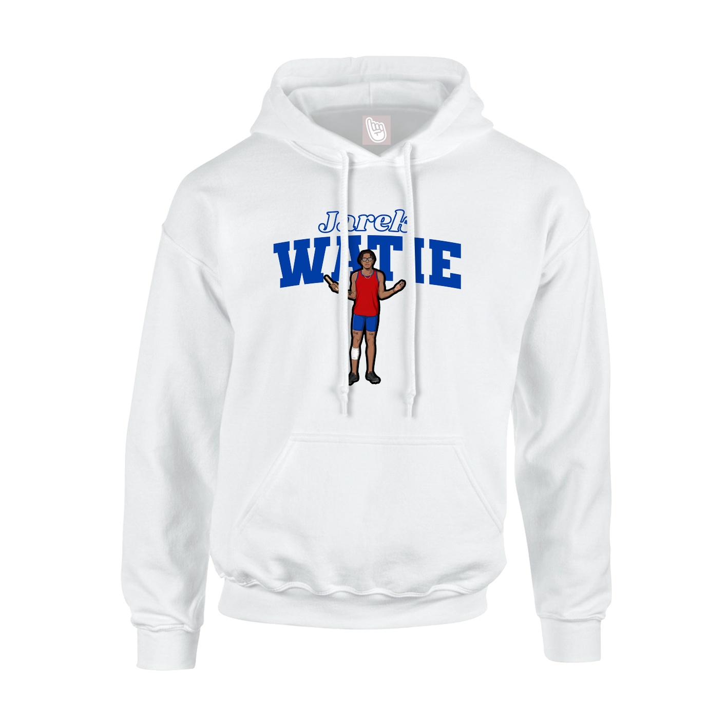 Hoodie — Name Arch in White