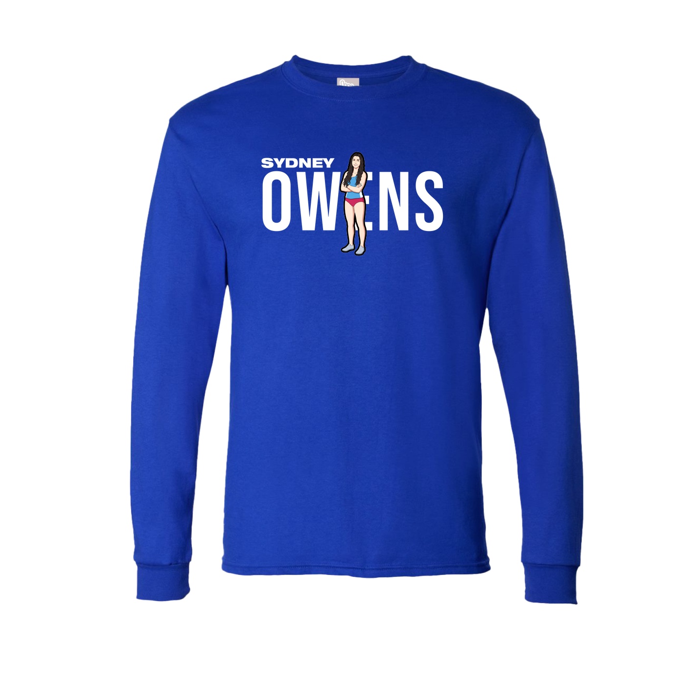 Long Sleeve Tee — Player Name in Royal