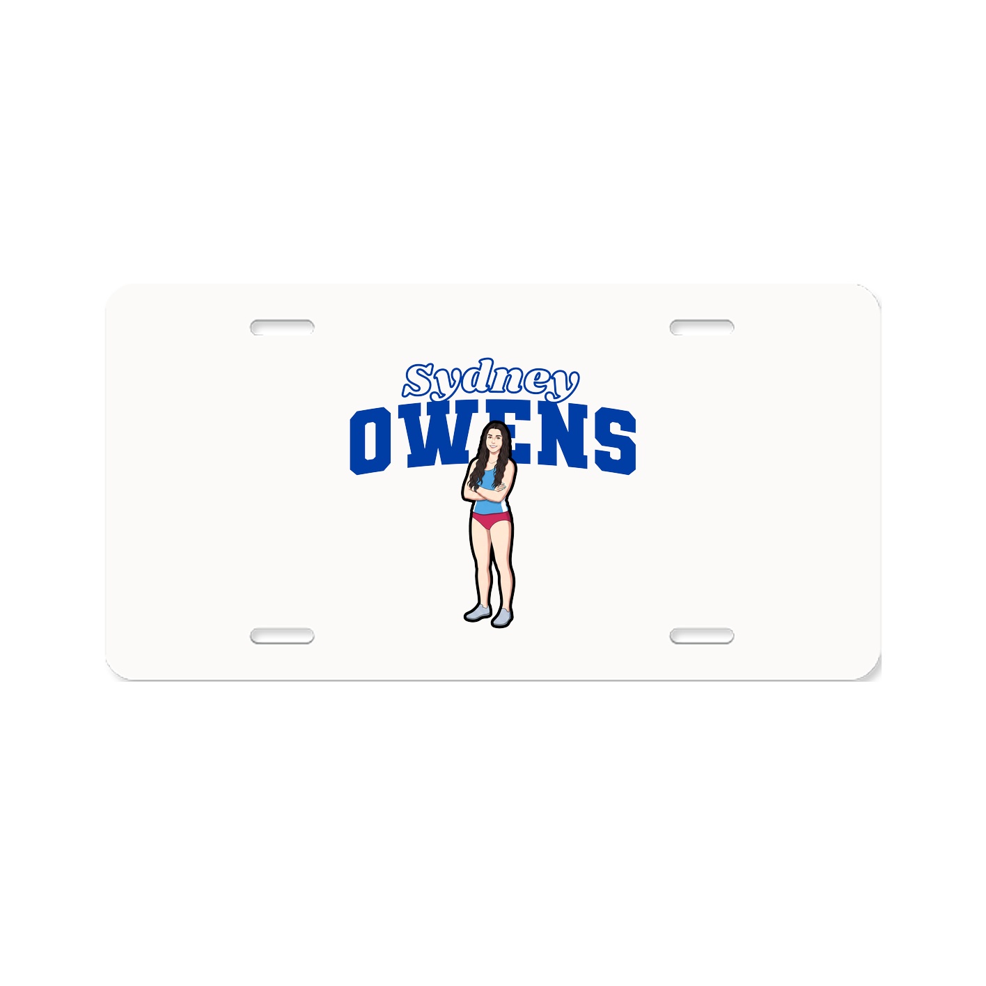 License Plate — Name Arch in Classic
