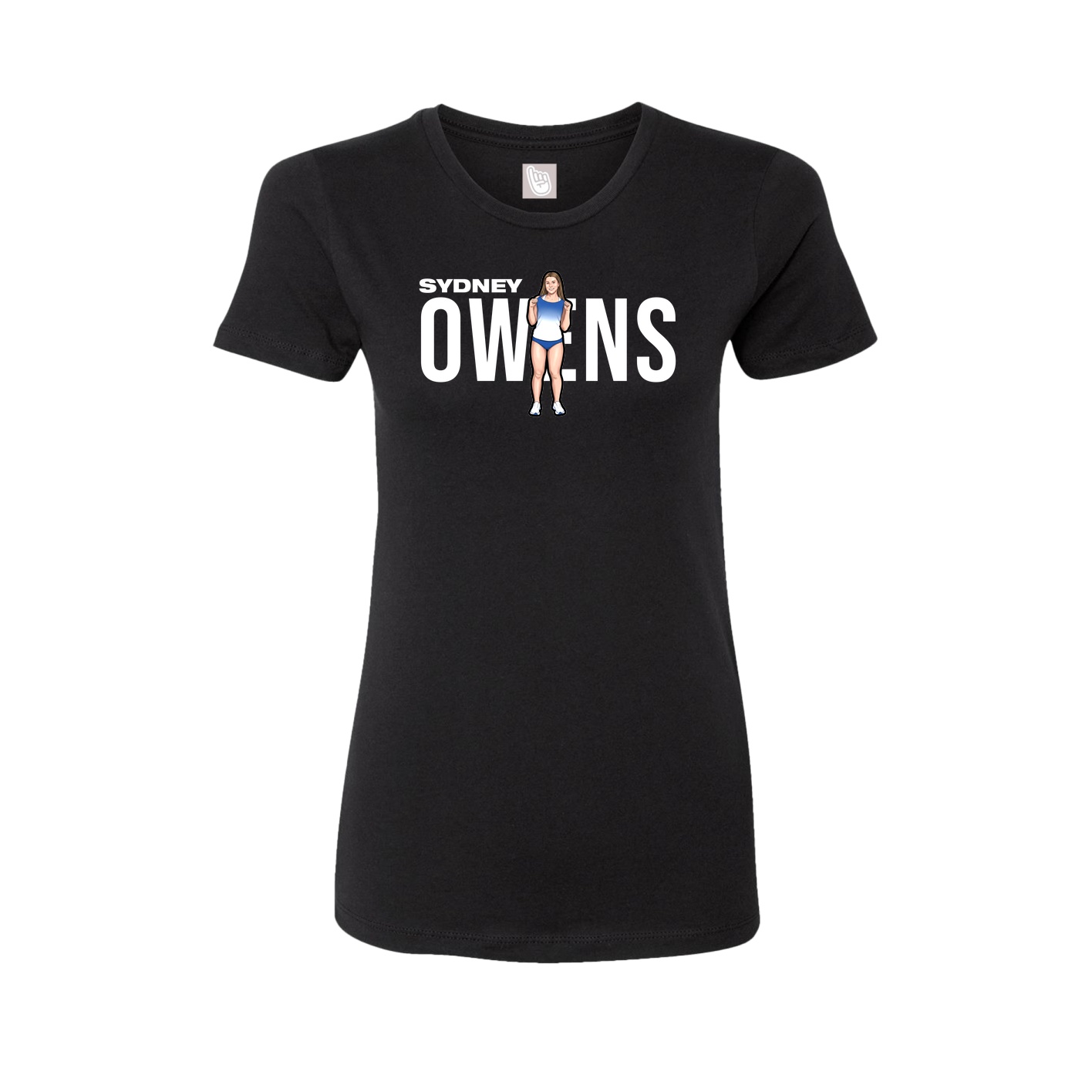 Fitted Women's Tee — Player Name in Black