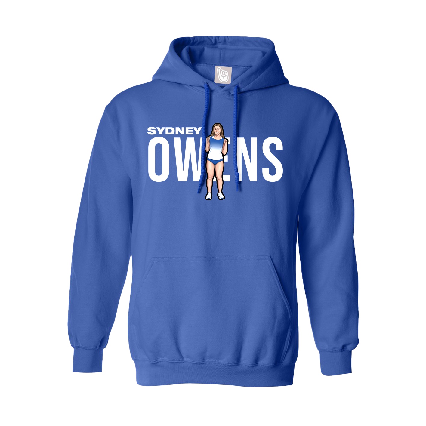 Youth Hoodie — Player Name in Royal