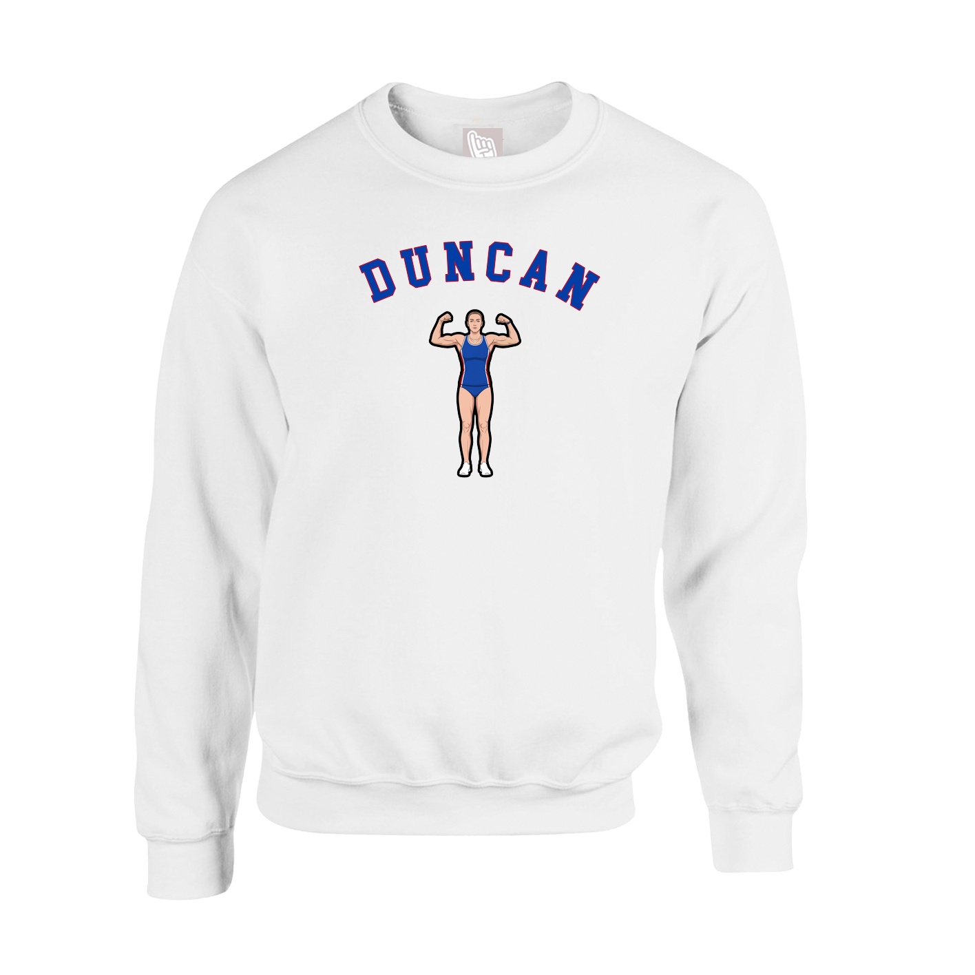 Fleece Crew — Shirsey Arch in White