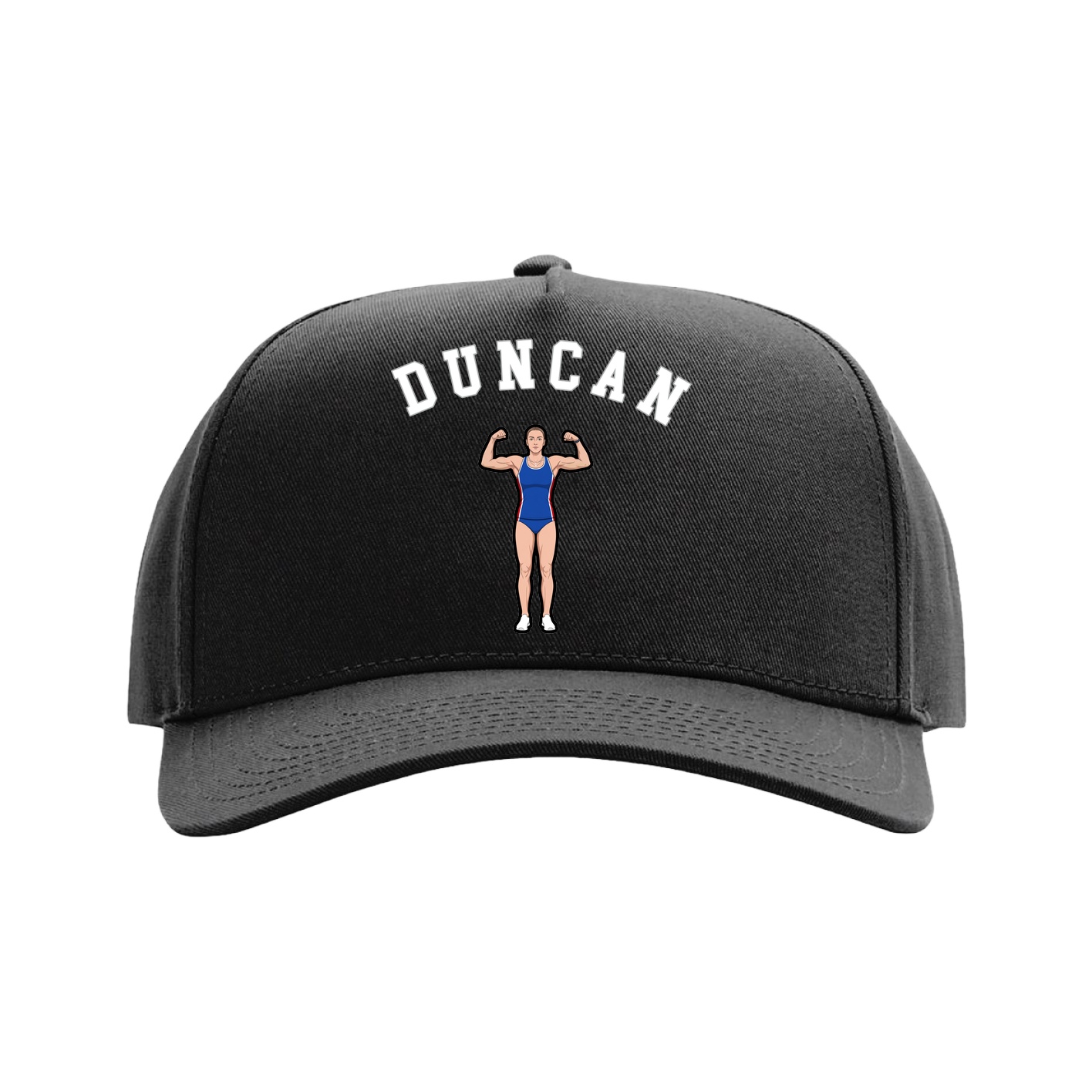 Full Fabric Five-Panel Champ Cap — Shirsey Arch in Black