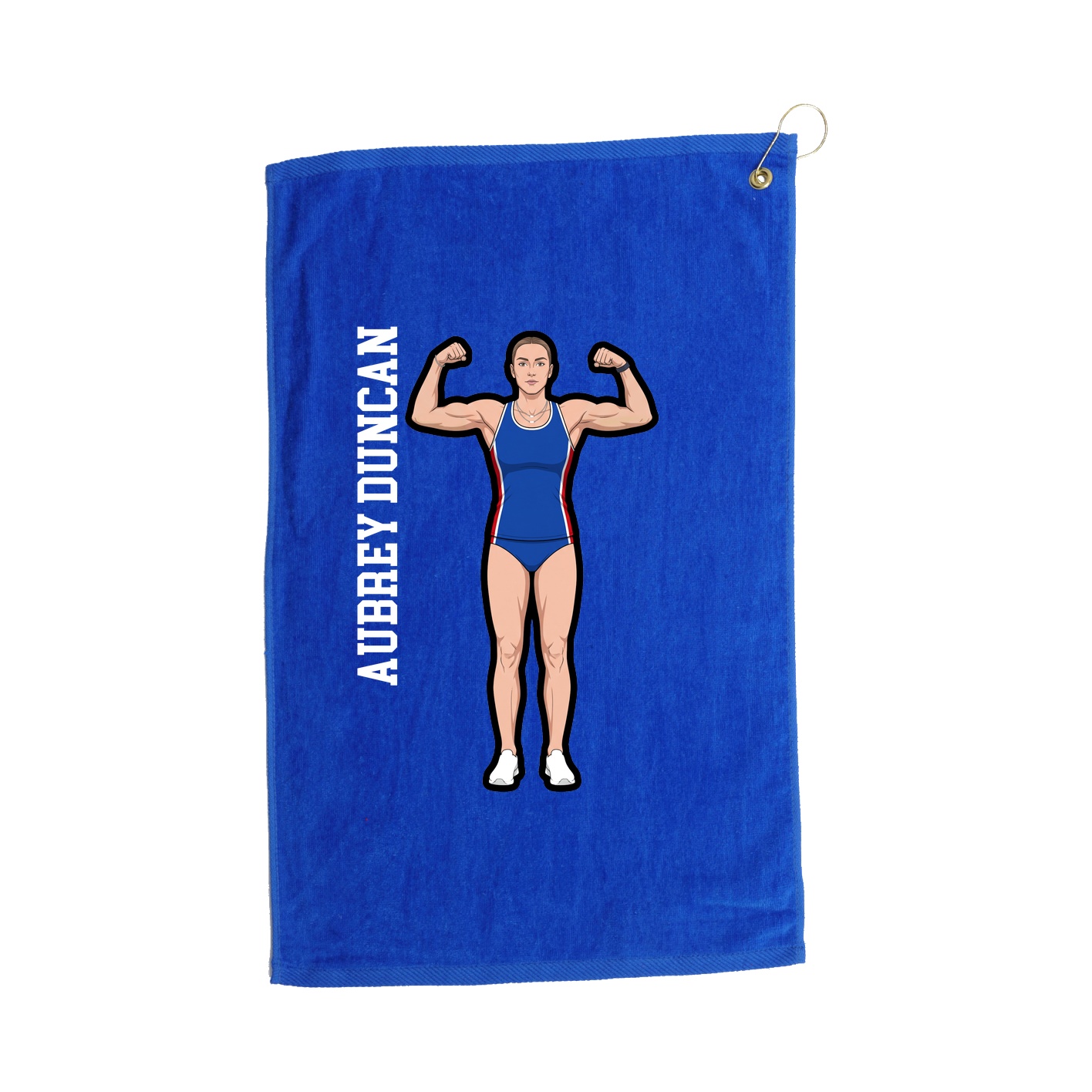 Golf Towel — Name Vertical in Royal