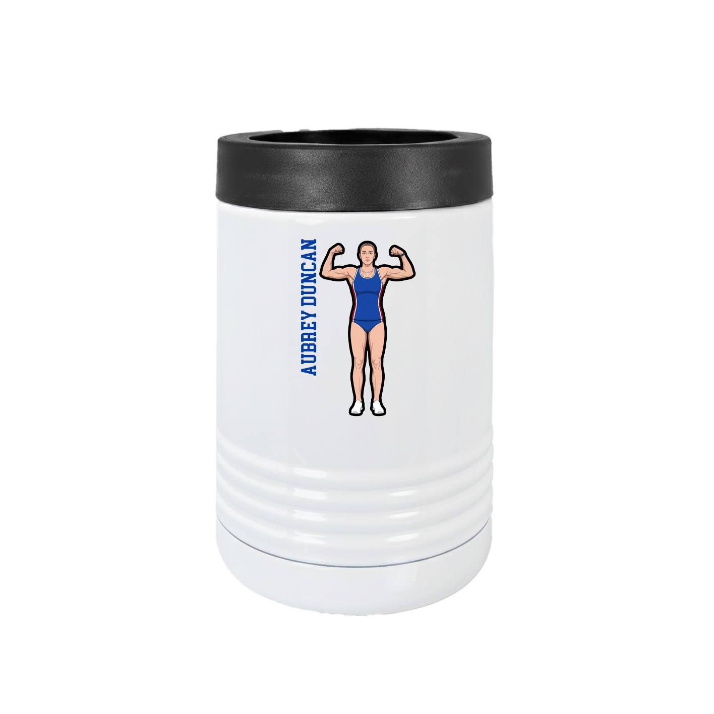 Beverage Holder — Name Vertical in White