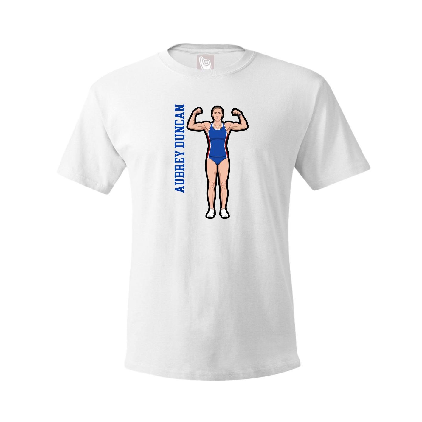 Youth Tee — Name Vertical in White