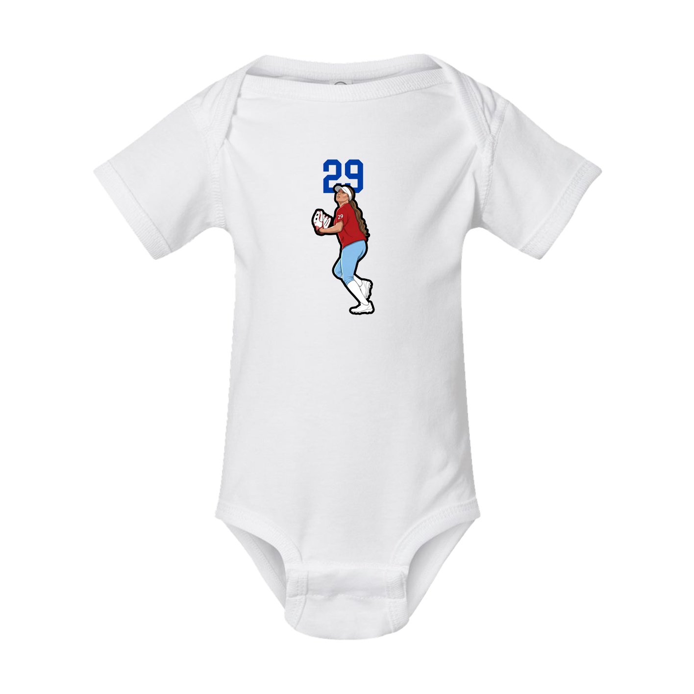 Baby Onesie — Number Top in White