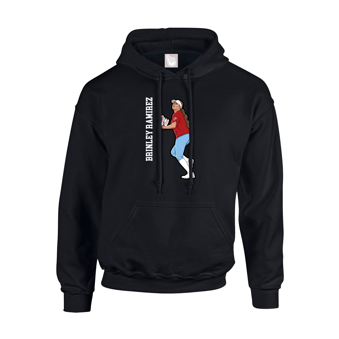 Youth Hoodie — Name Vertical in Black