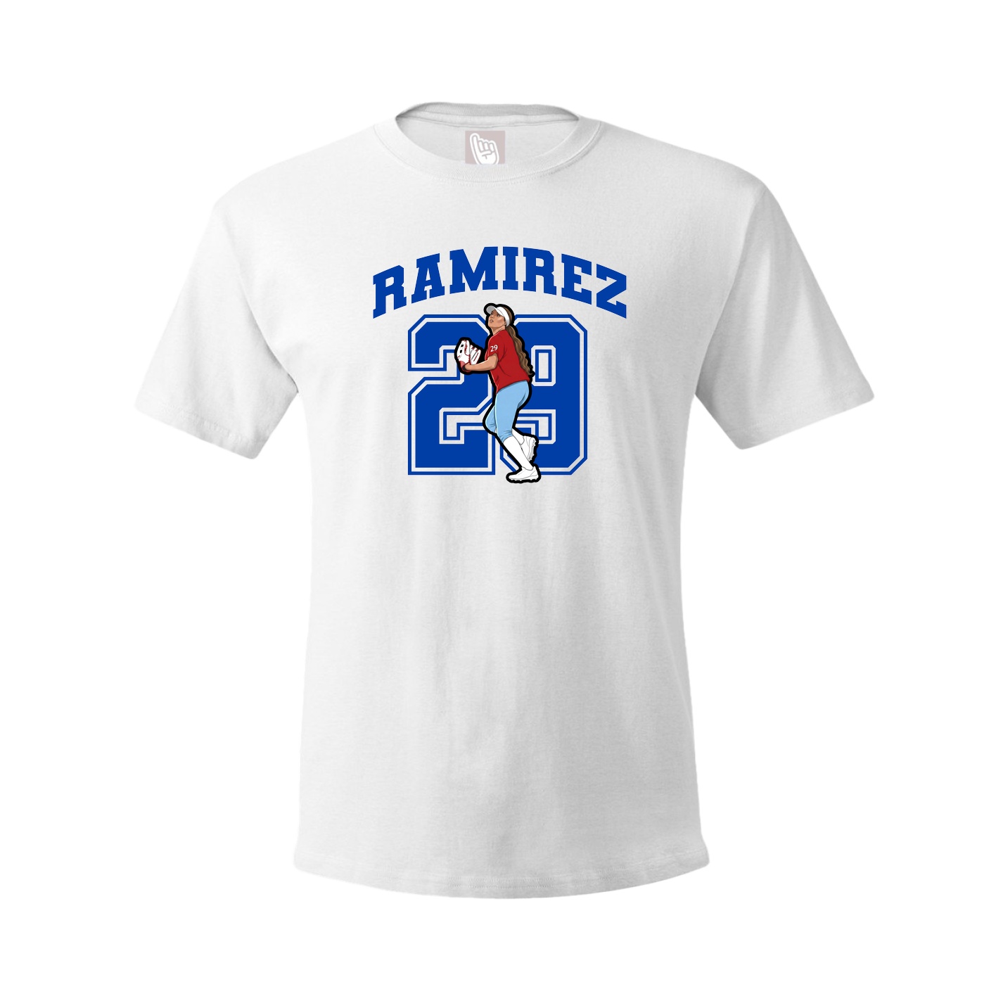 Youth Tee — Number in White