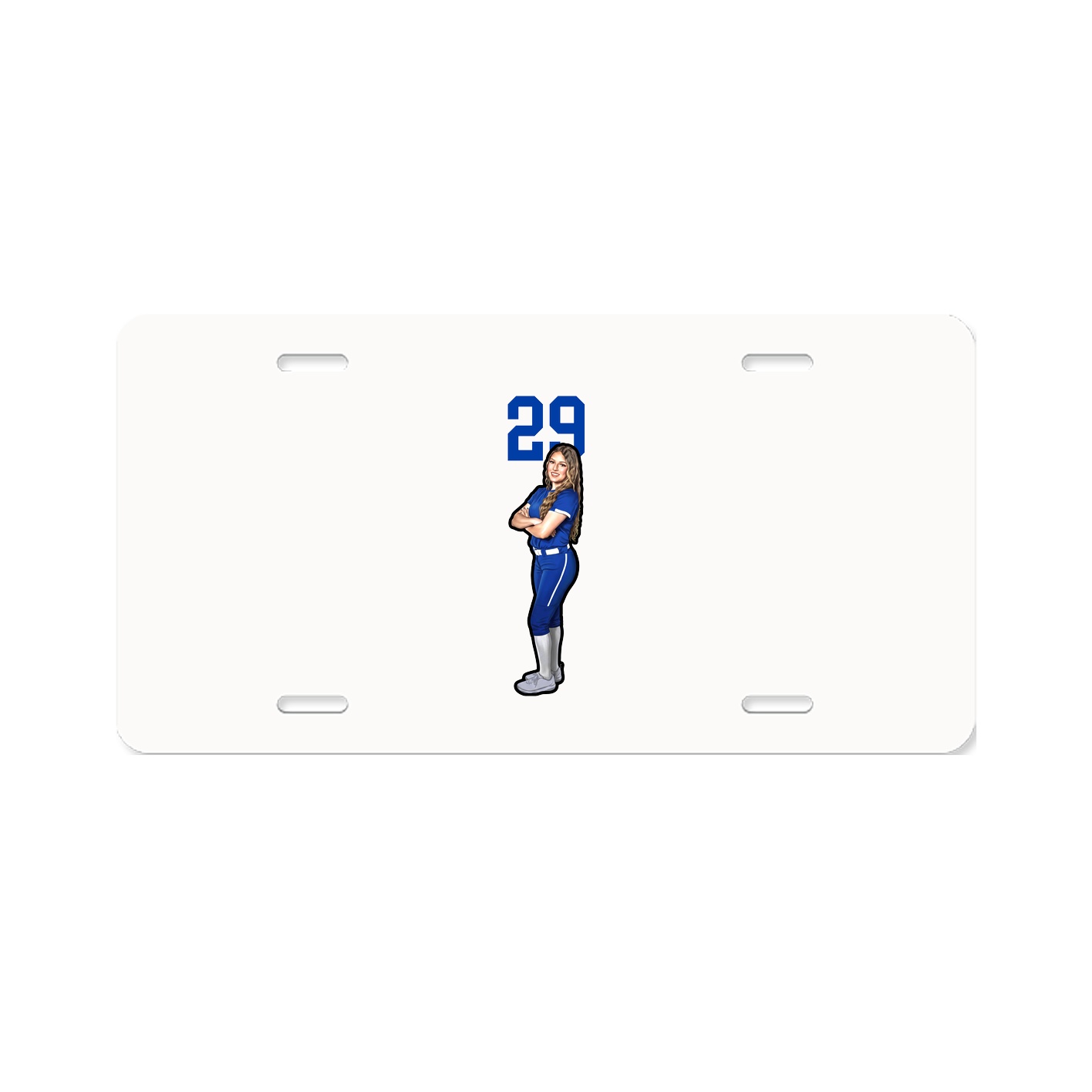 License Plate — Number Top in Classic