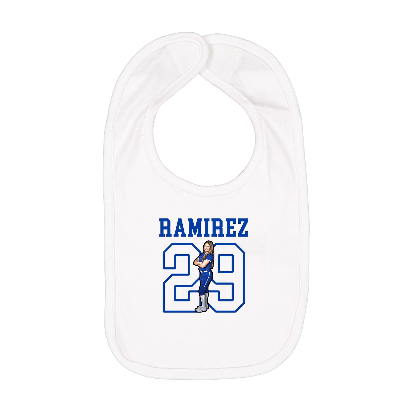 Infant Bib — Shirsey in White