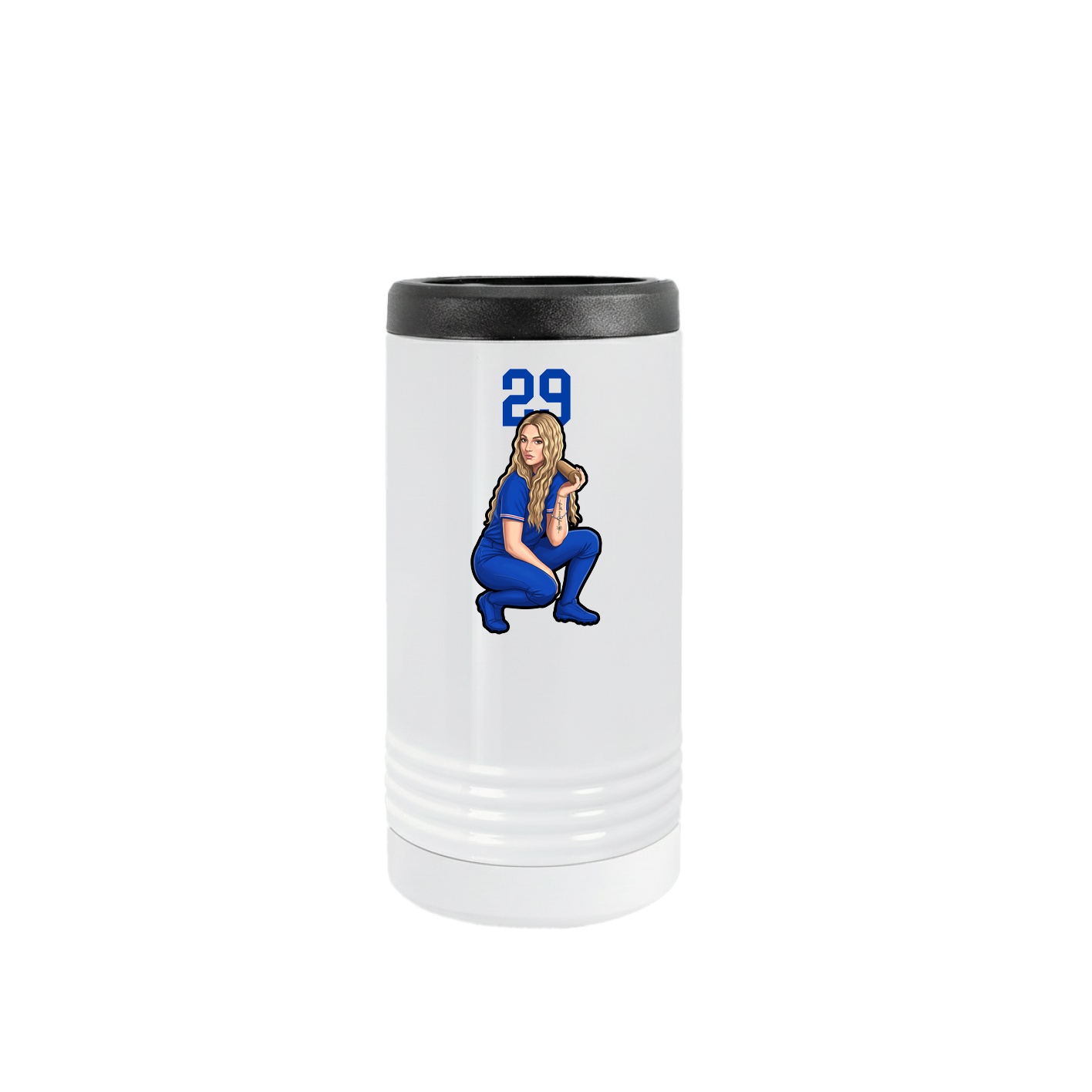 Slim Beverage Holder — Number Top in White