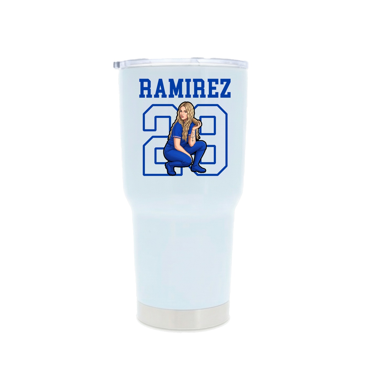 30oz Stainless Steel Tumbler — Shirsey in White