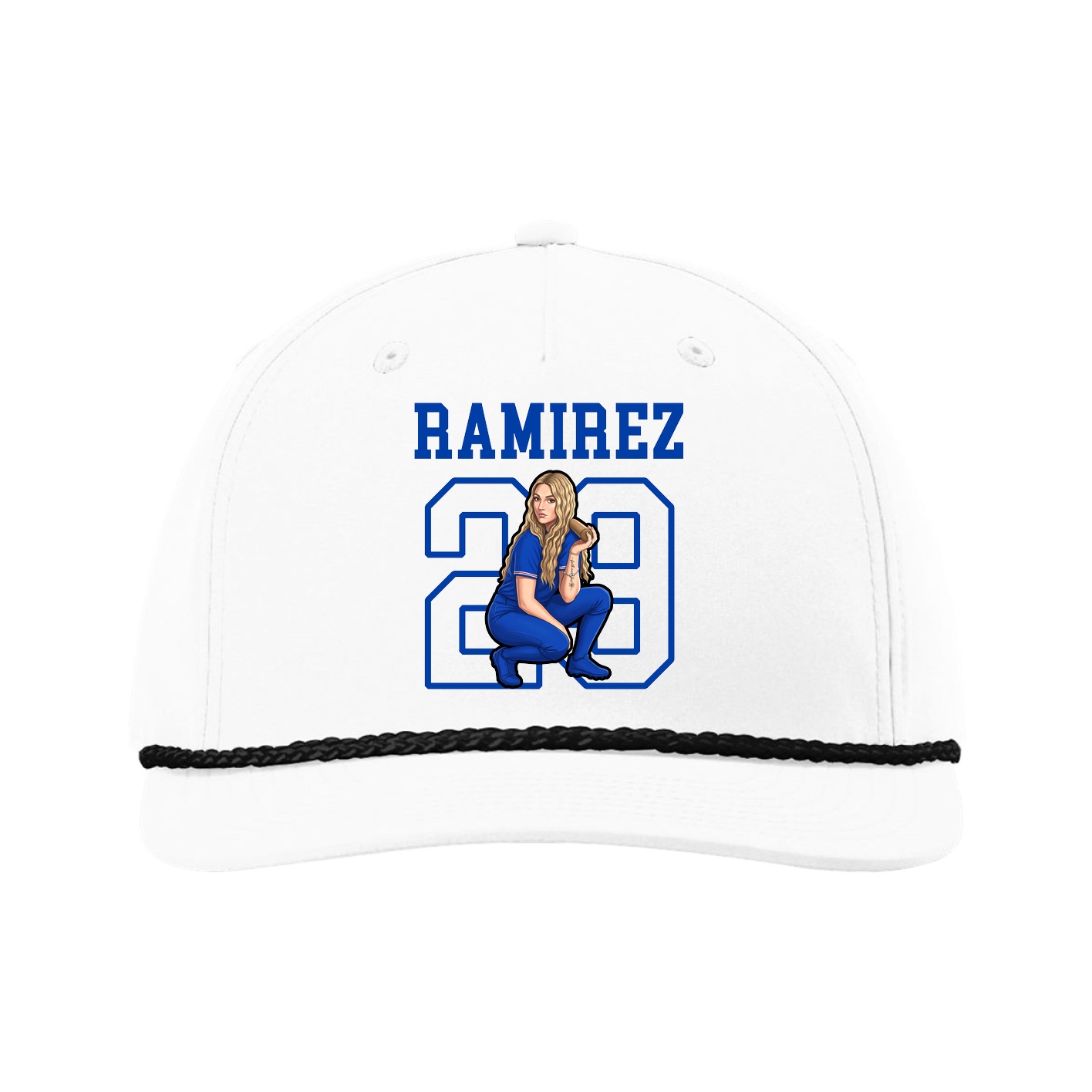 Five-Panel Classic Rope Cap — Shirsey in White
