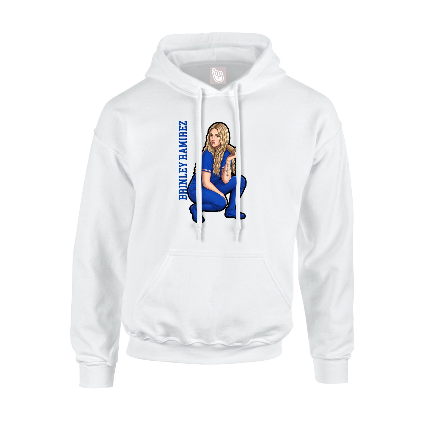 Youth Hoodie — Name Vertical in White