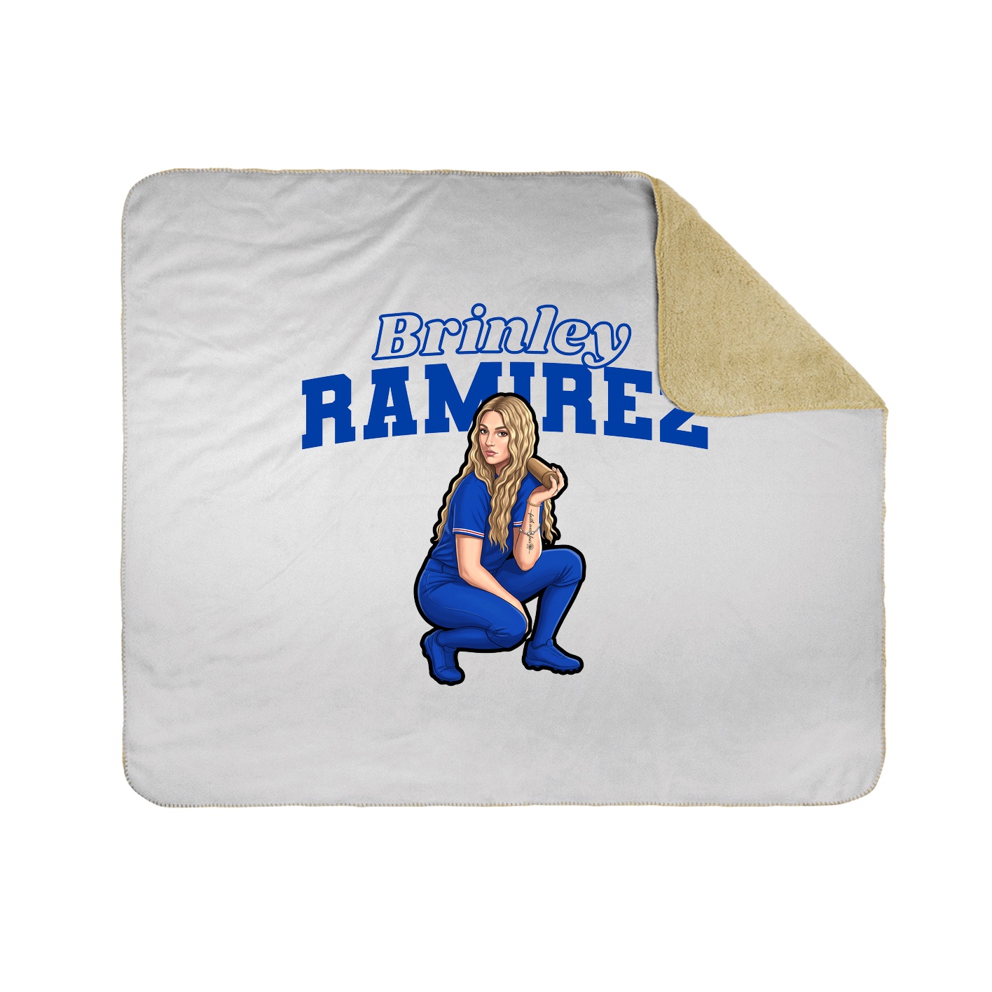 Throw Blanket — Name Arch in White