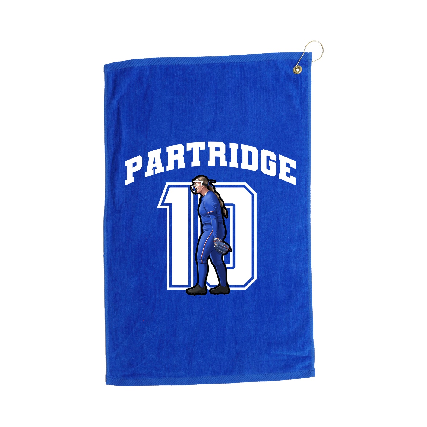 Golf Towel — Number in Royal