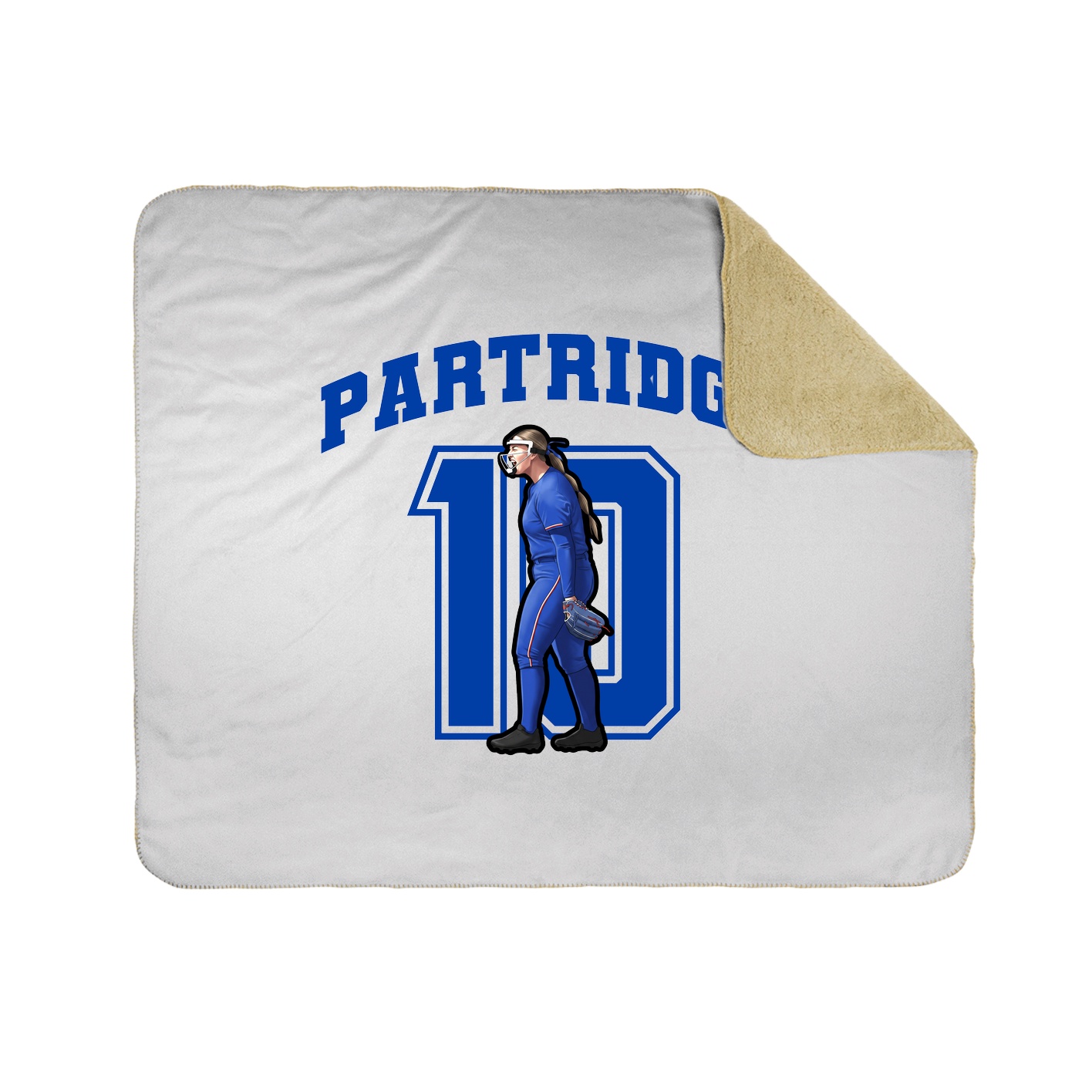 Throw Blanket — Number in White