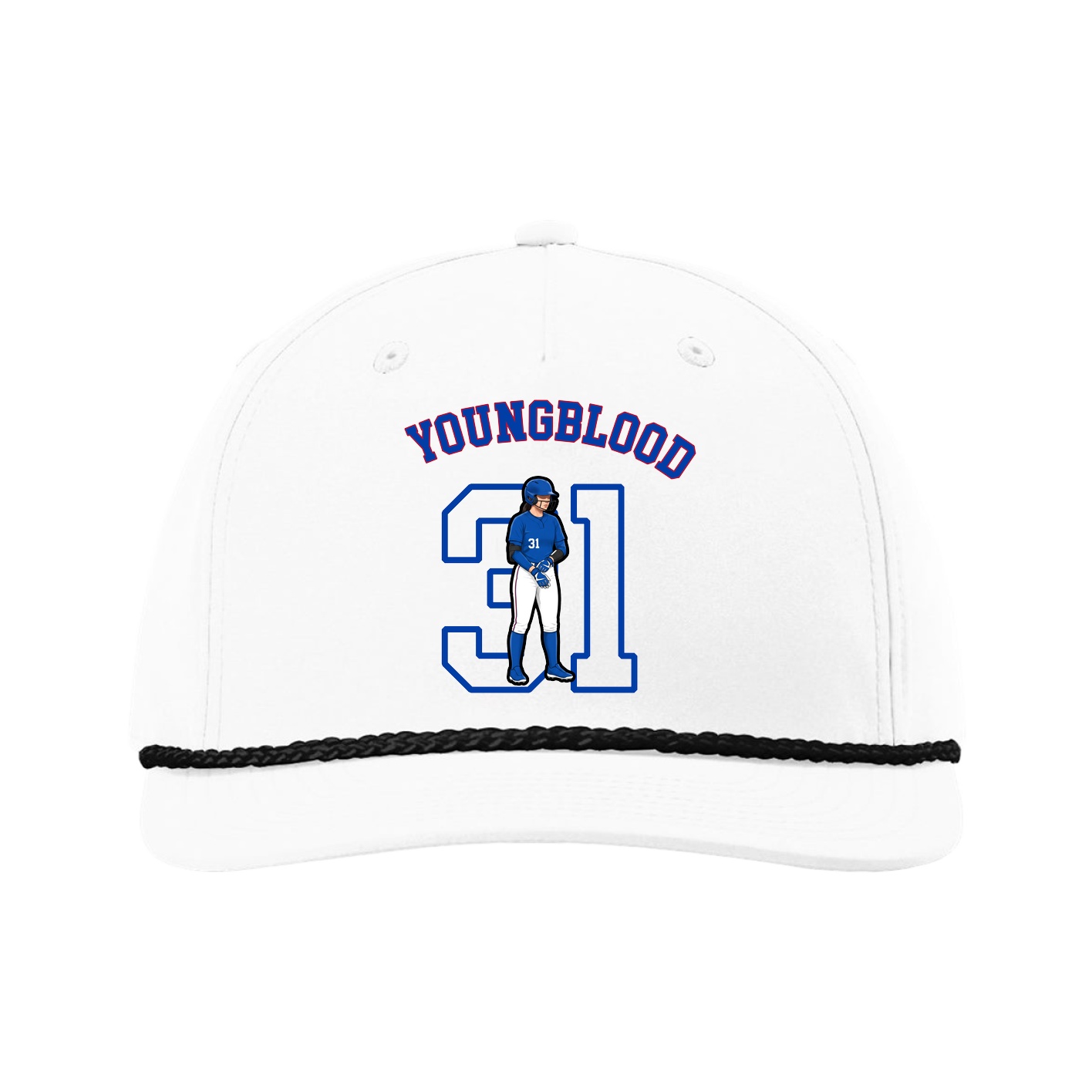Five-Panel Classic Rope Cap — Shirsey Arch in White