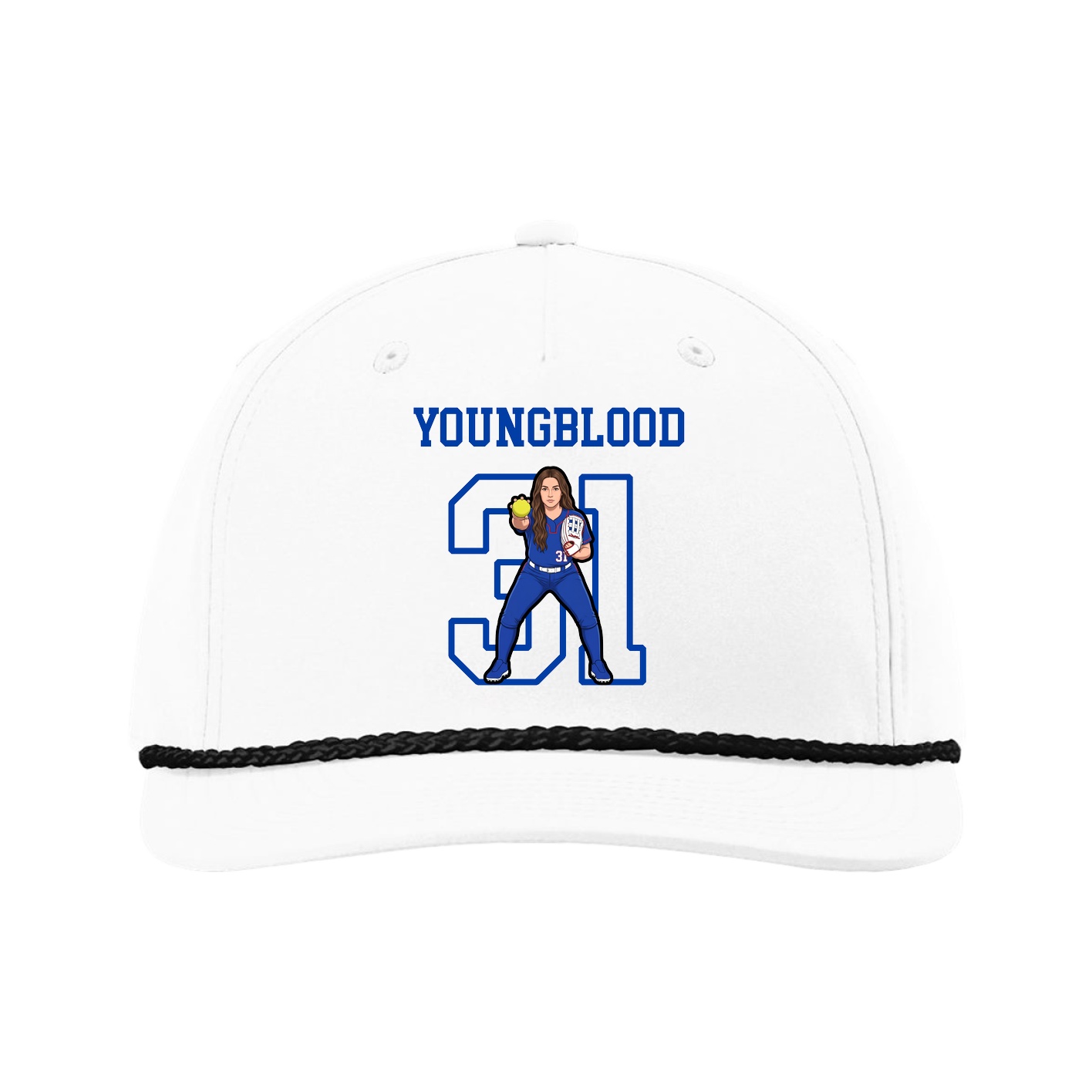 Five-Panel Classic Rope Cap — Shirsey in White