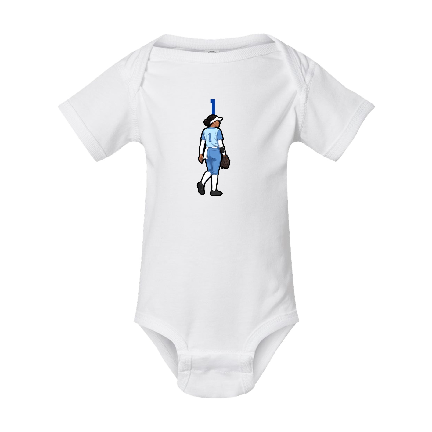 Baby Onesie — Number Top in White