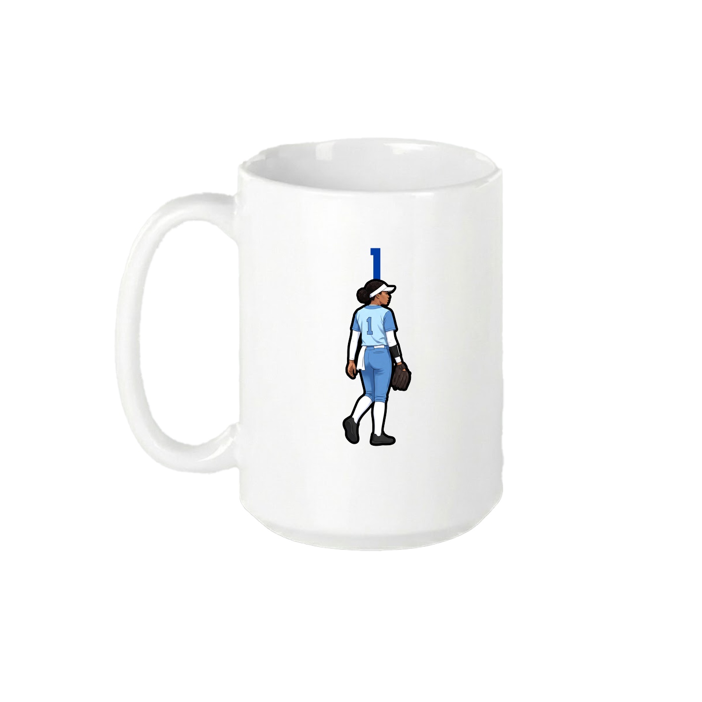 15oz Coffee Mug — Number Top in White
