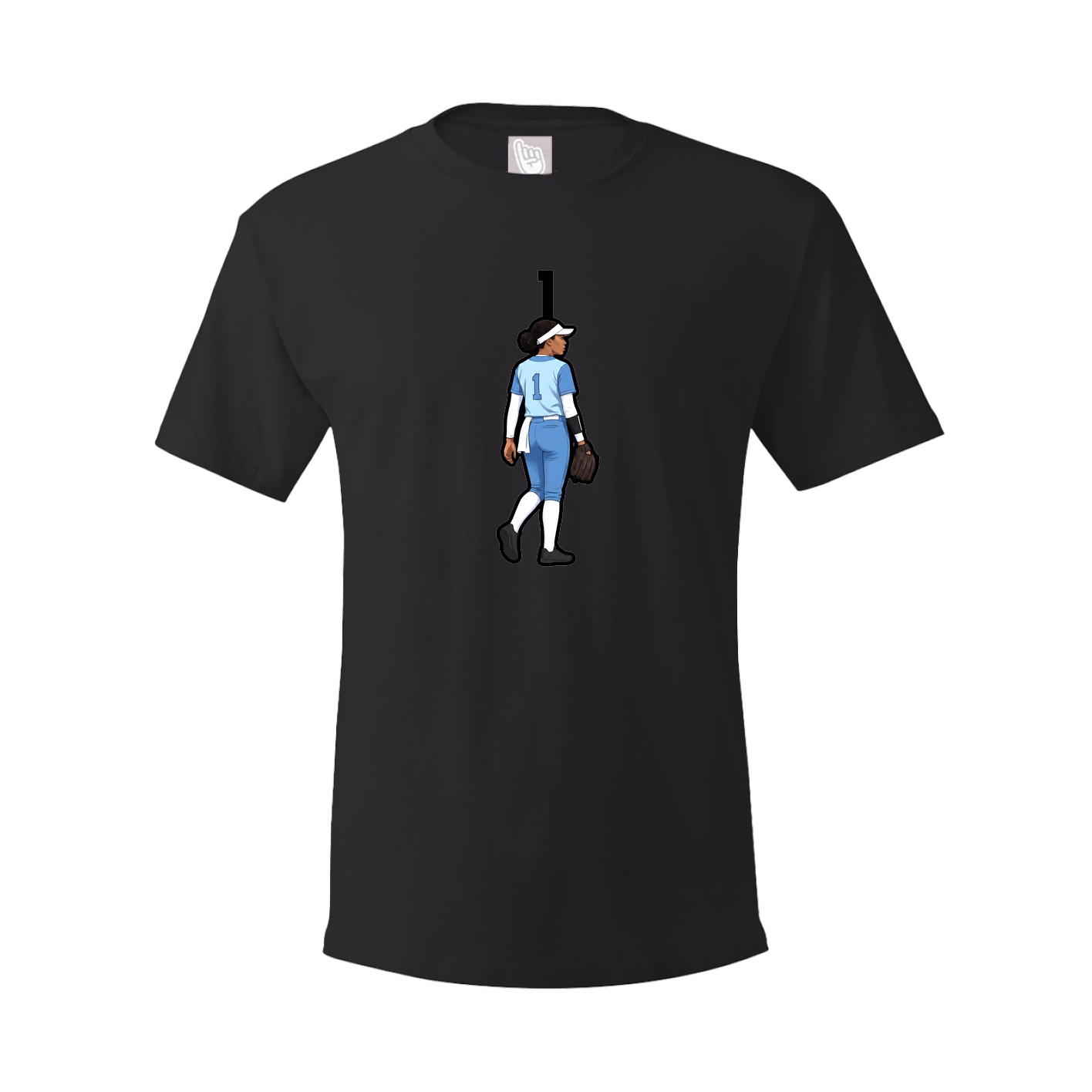 Youth Tee — Number Top in Black
