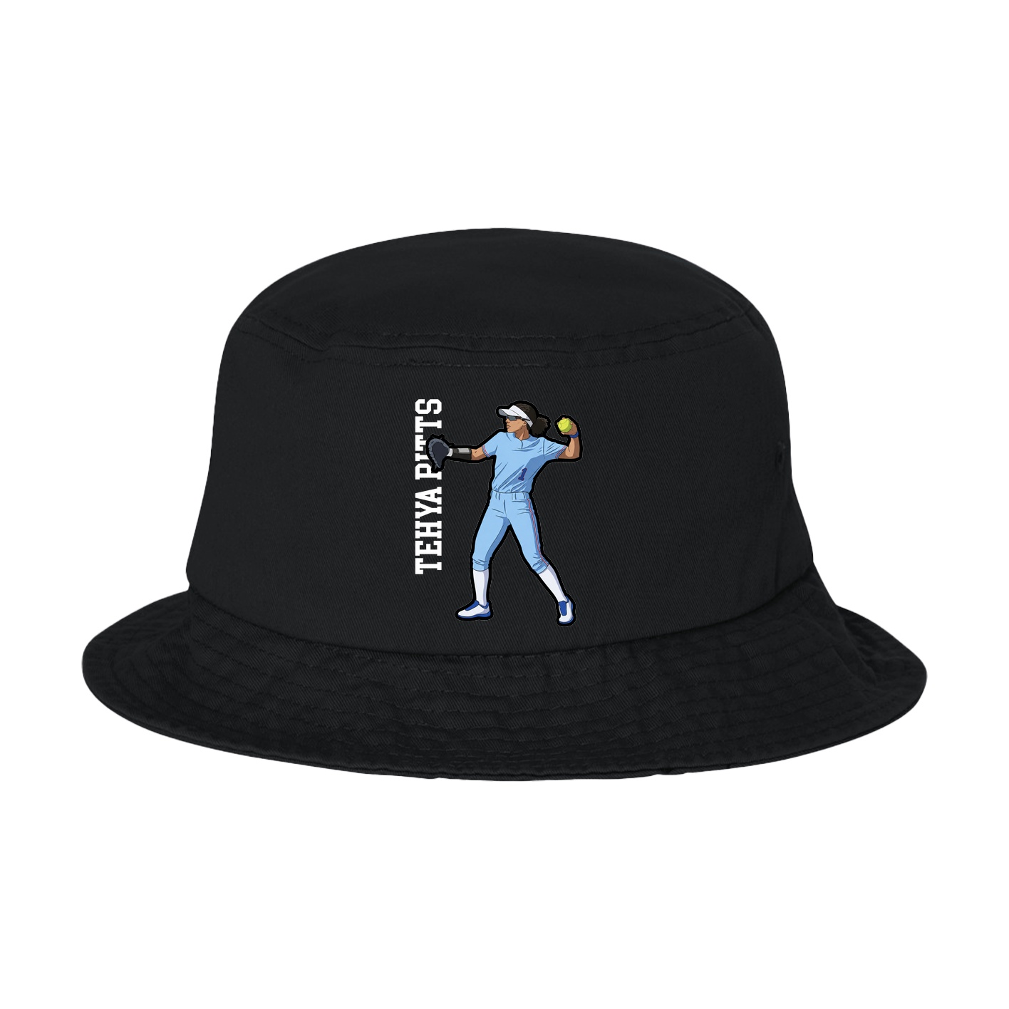 Bucket Cap — Name Vertical in Black