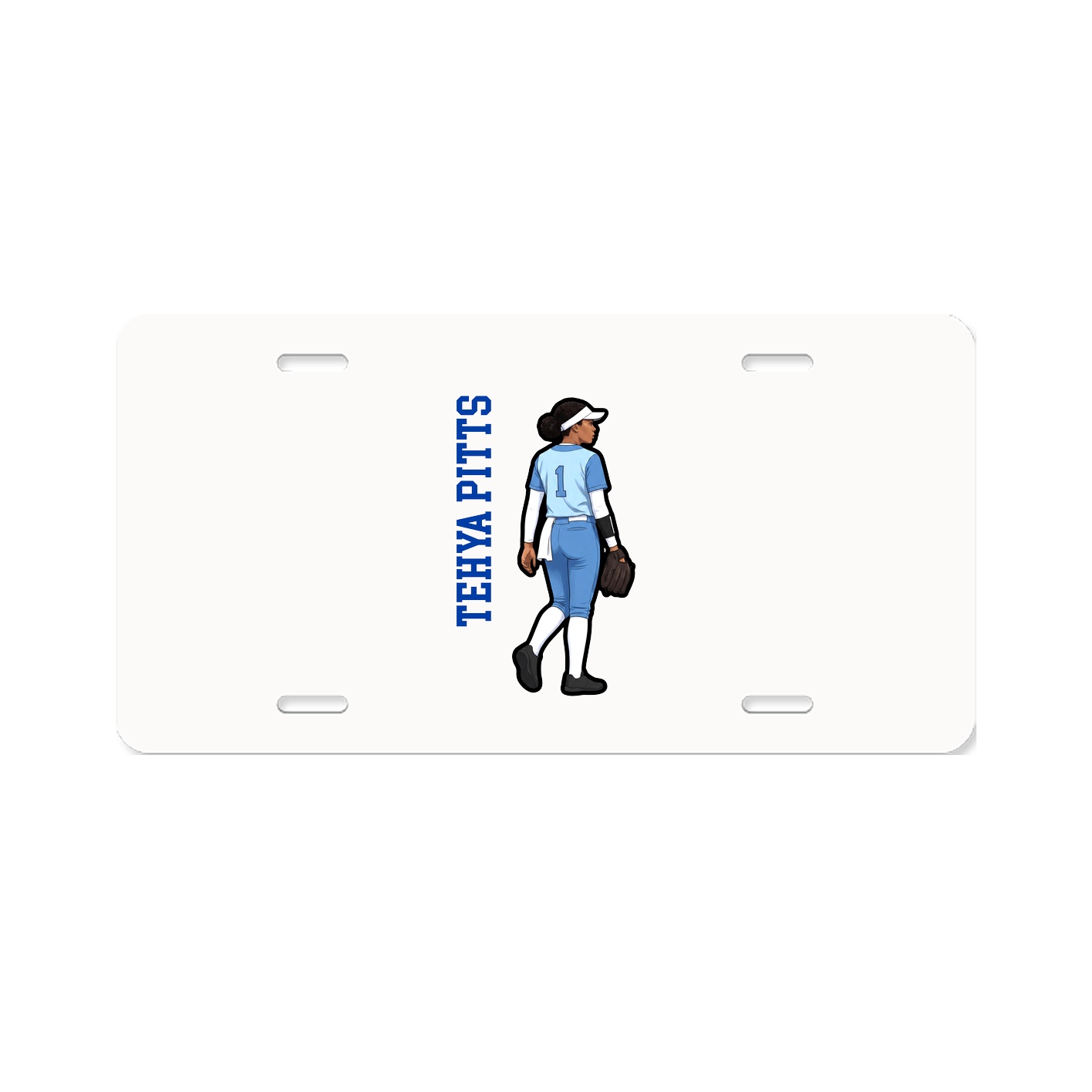 License Plate — Name Vertical in Classic