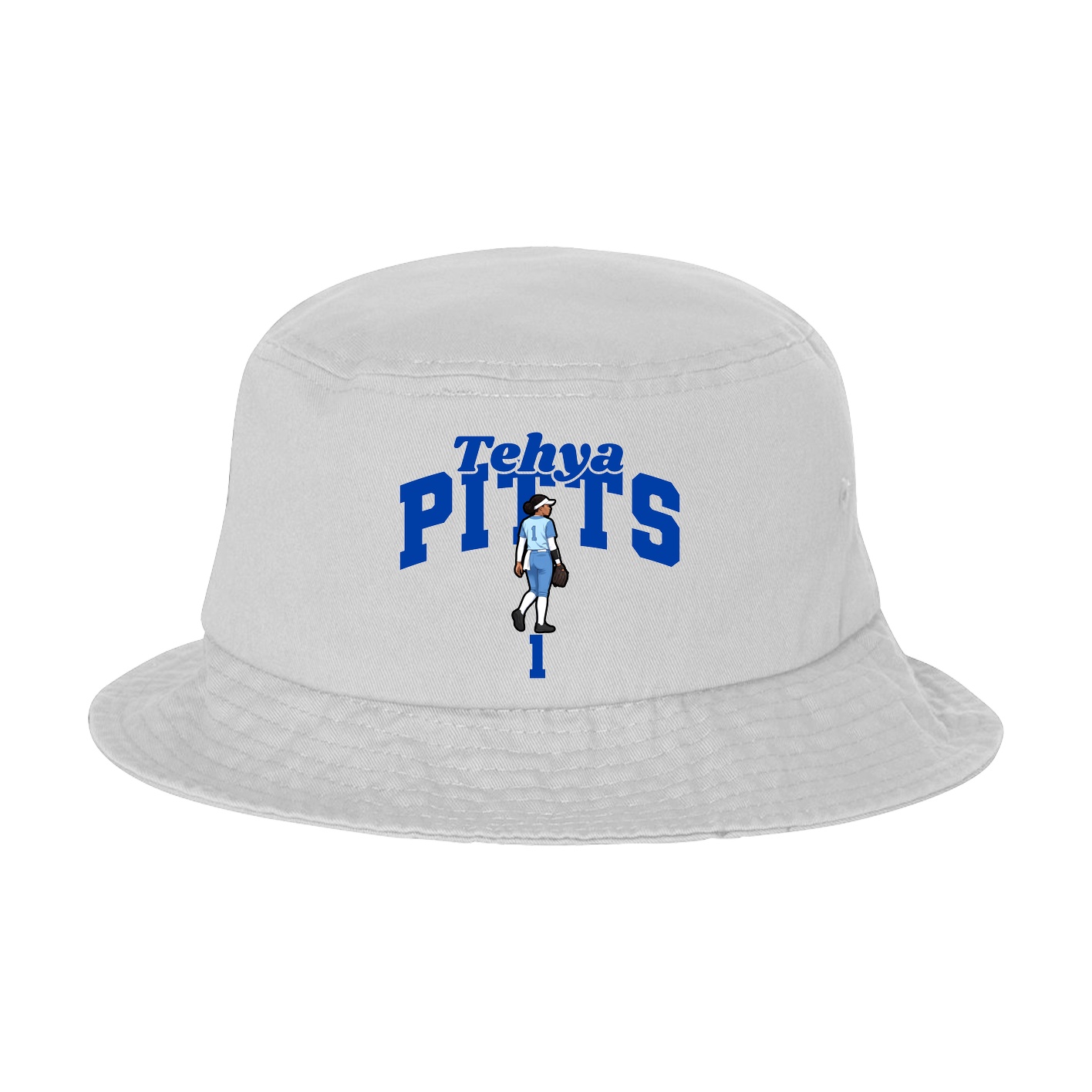 Bucket Cap — Signature Arch in White
