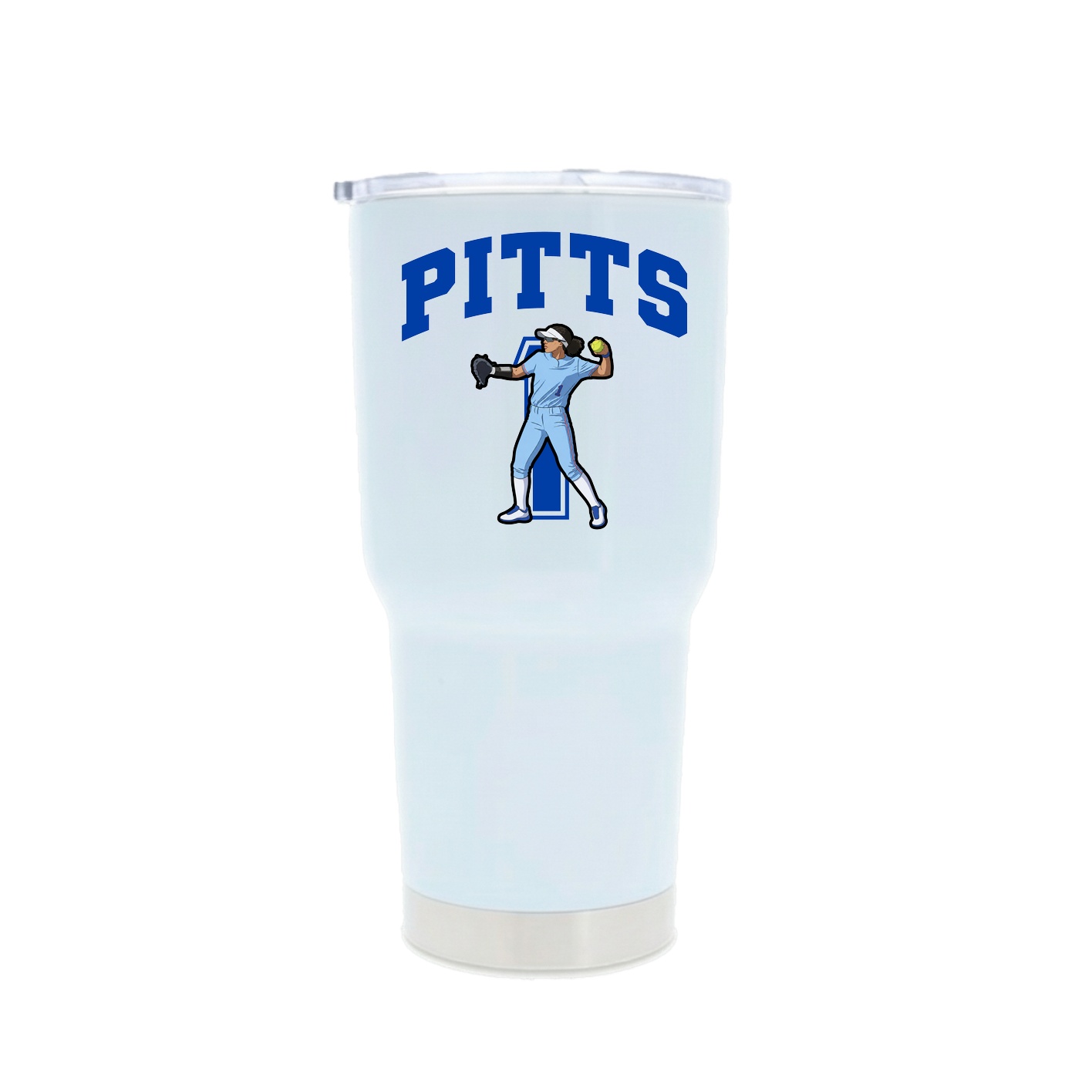 30oz Stainless Steel Tumbler — Number in White
