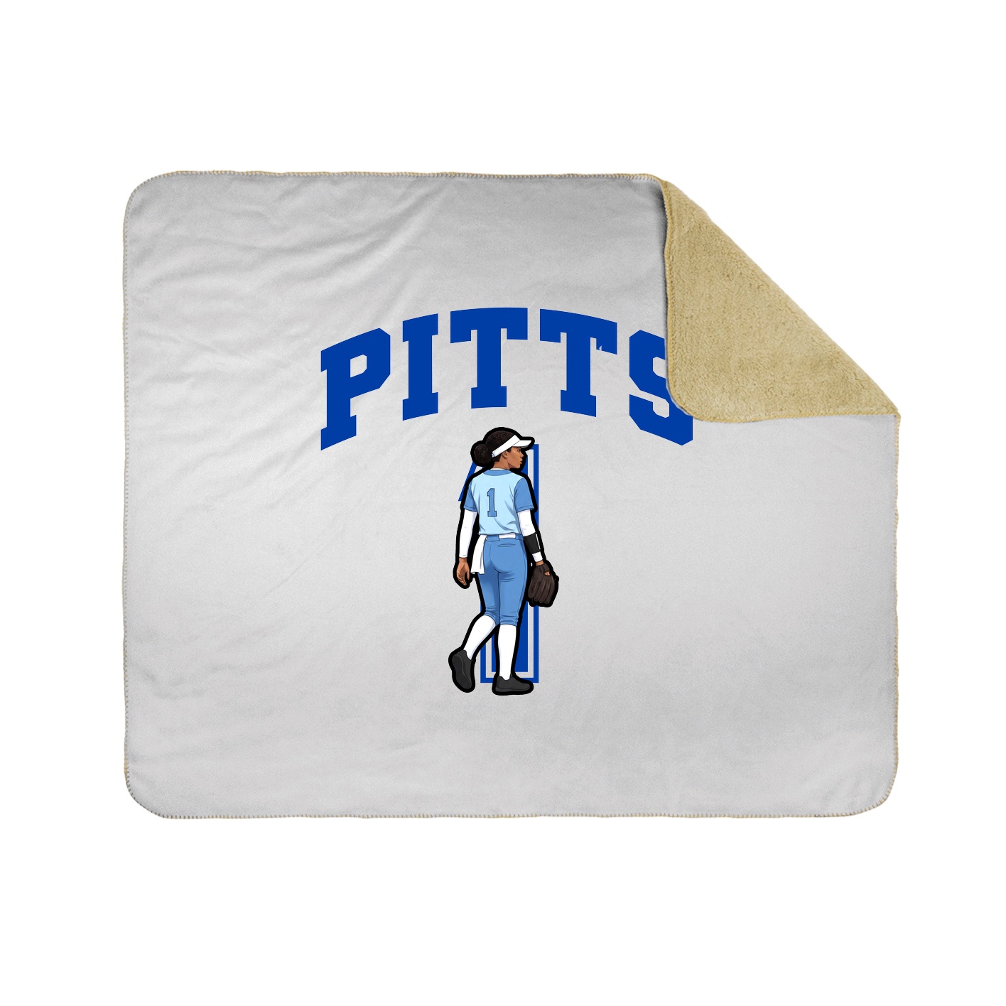Throw Blanket — Number in White