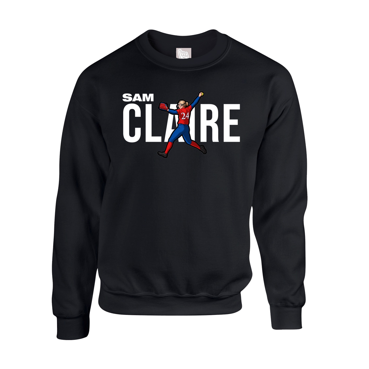 Fleece Crew — Player Name in Black