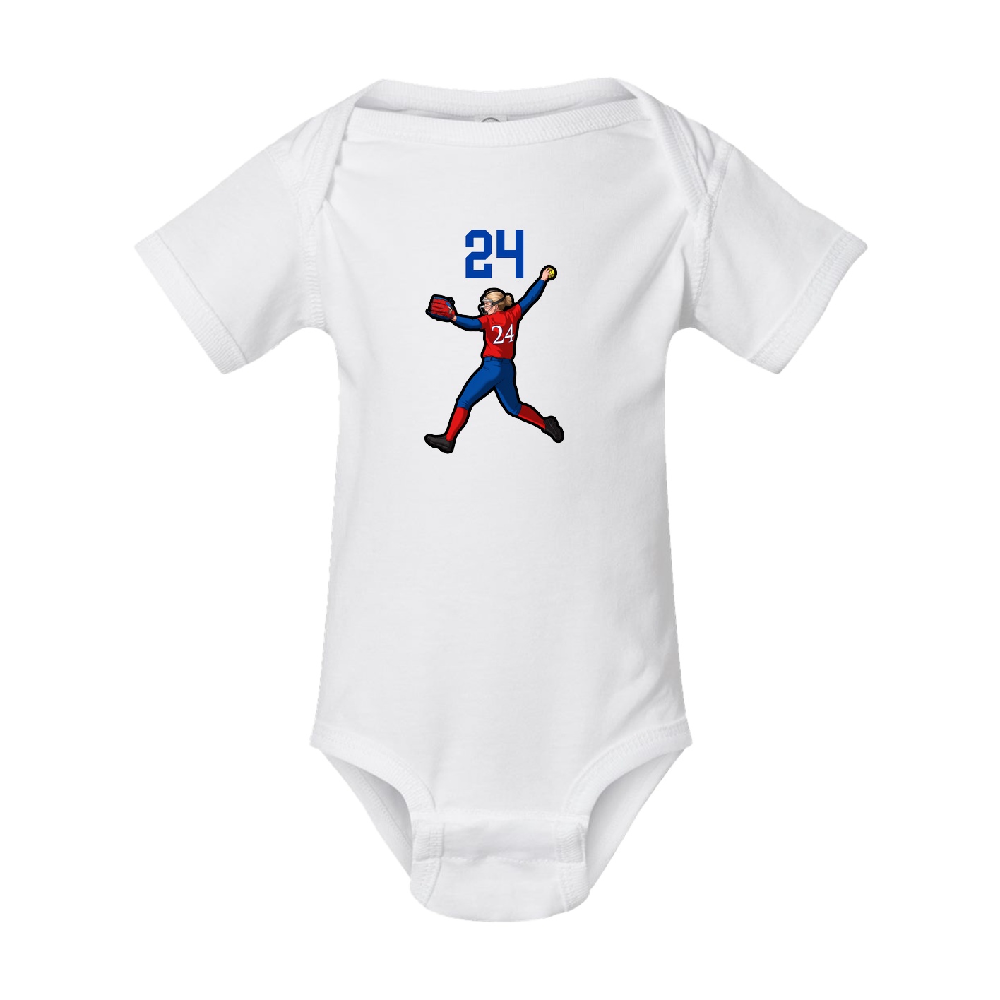 Baby Onesie — Number Top in White